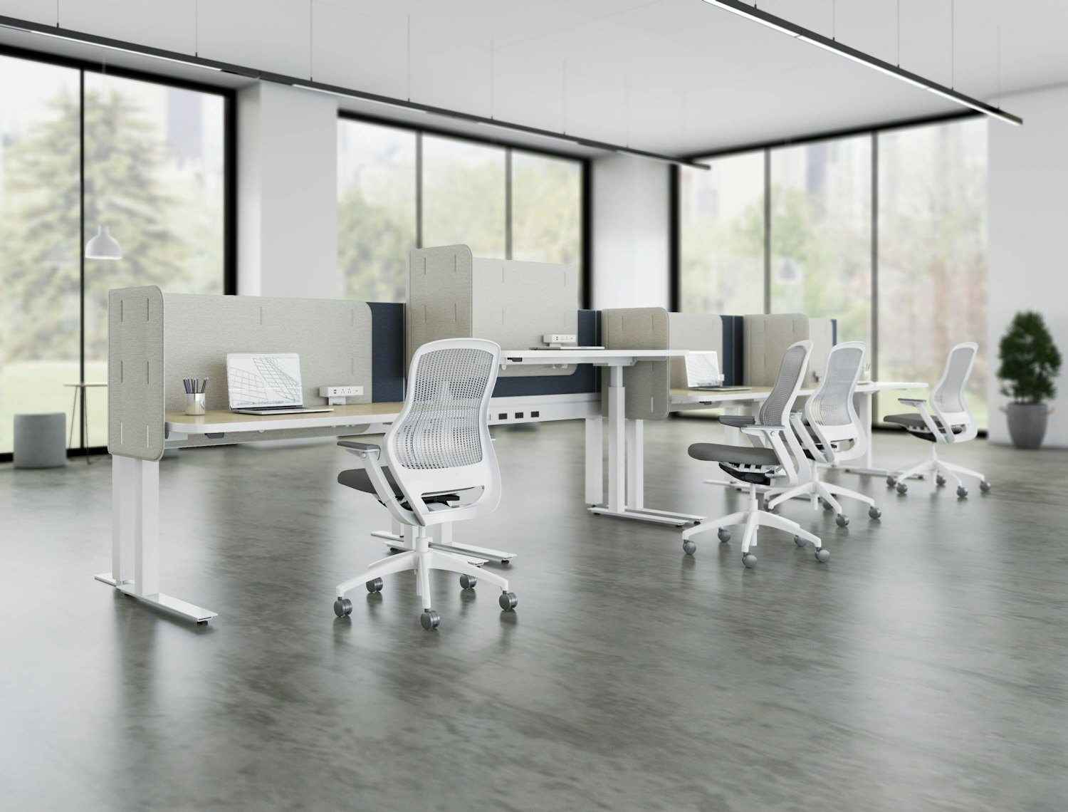 antenna workspaces power beam height-adjustable table