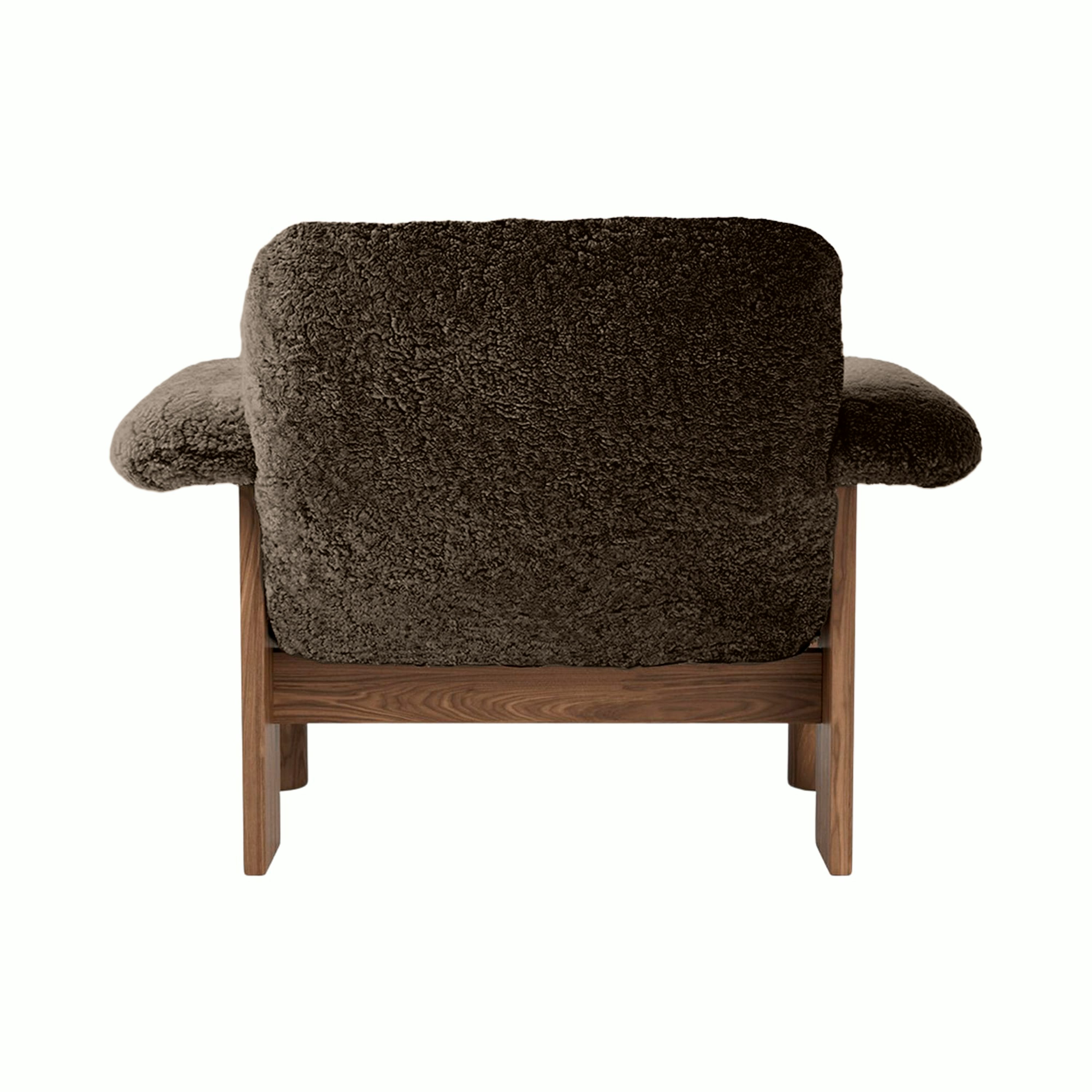 Brasilia Lounge Chair - Low Back, Walnut, Sheepskin, Root