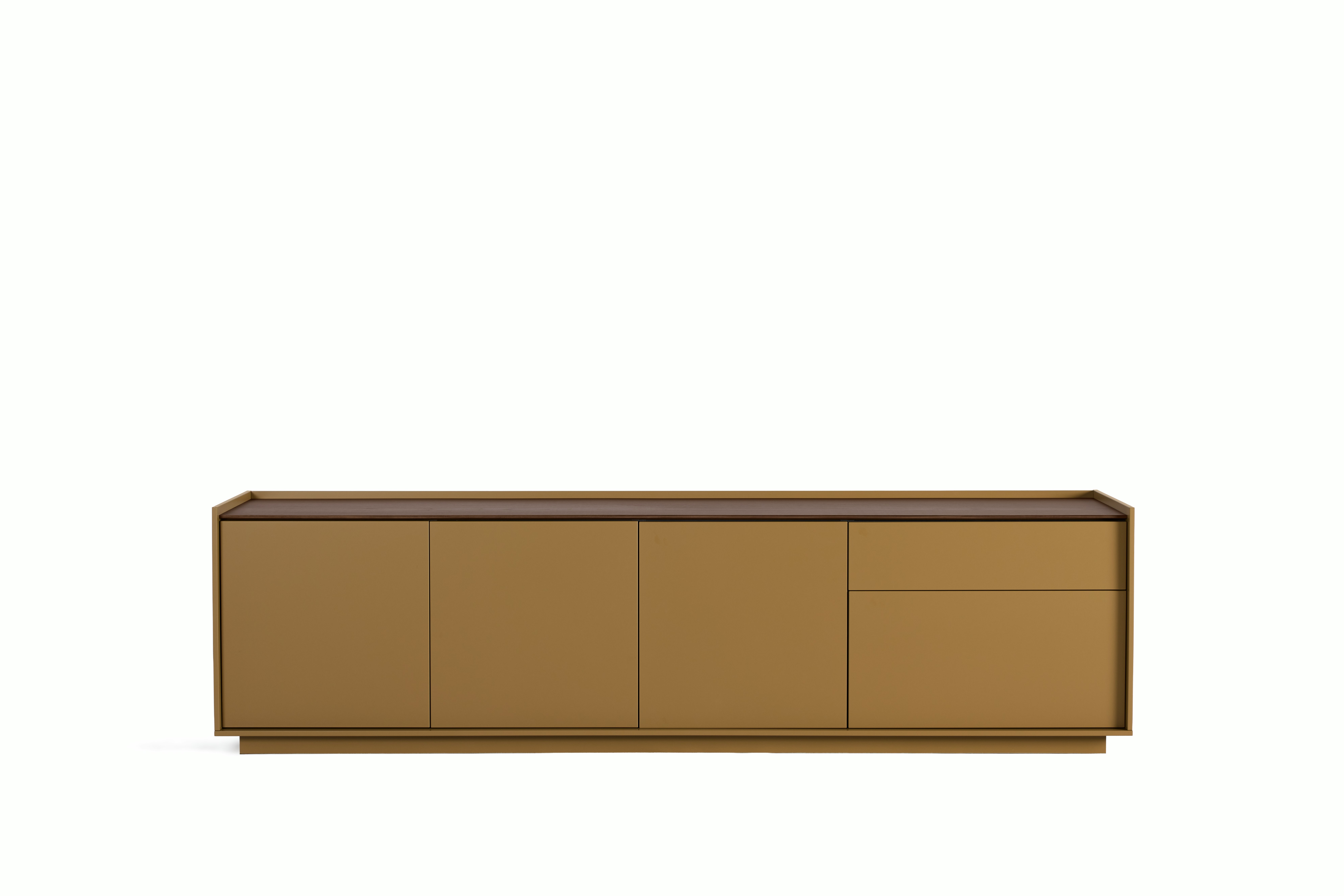 Bera Media Unit - Walnut, Camel