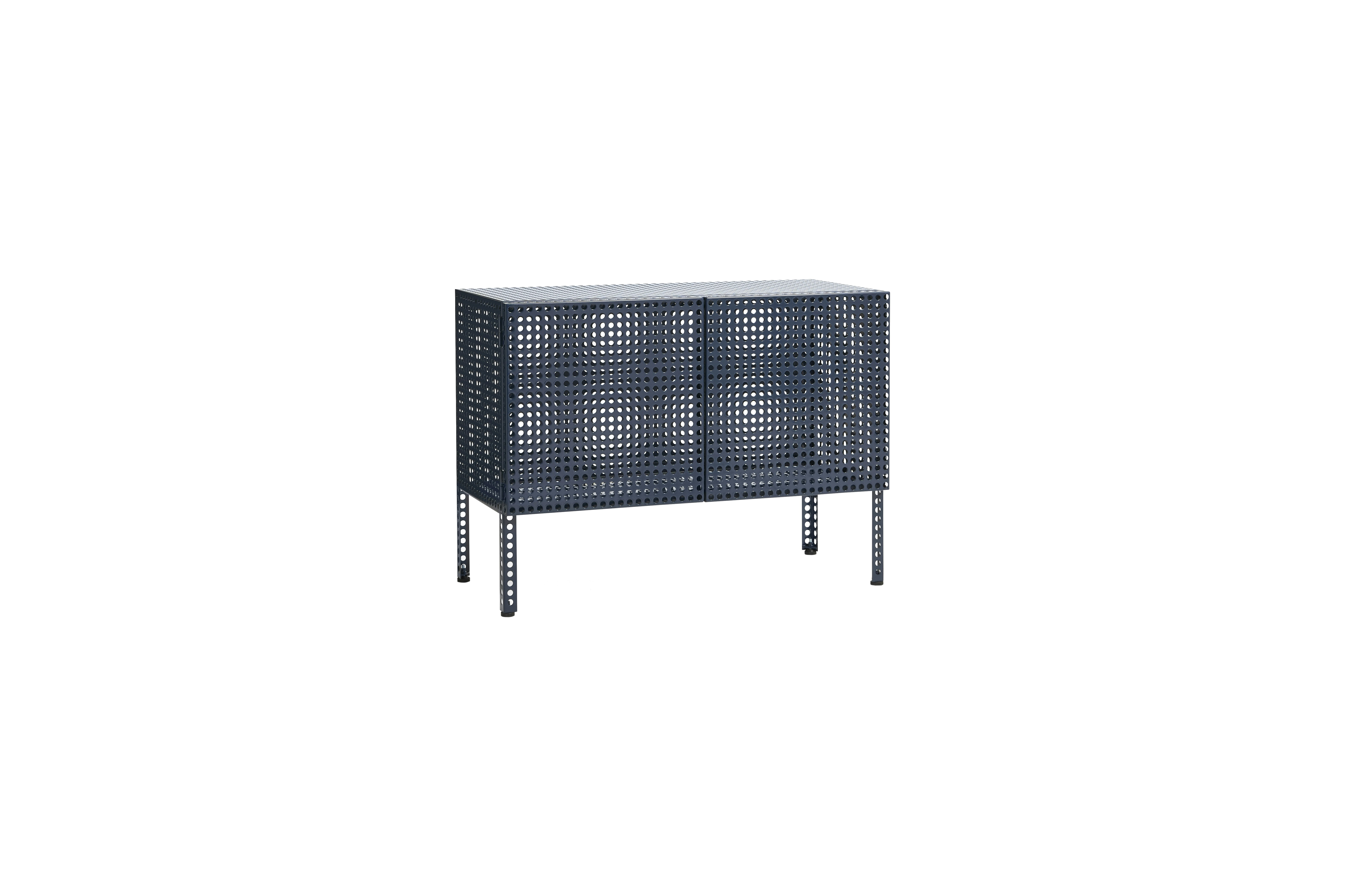 Perforated Small Cabinet - Small, Steel Blue