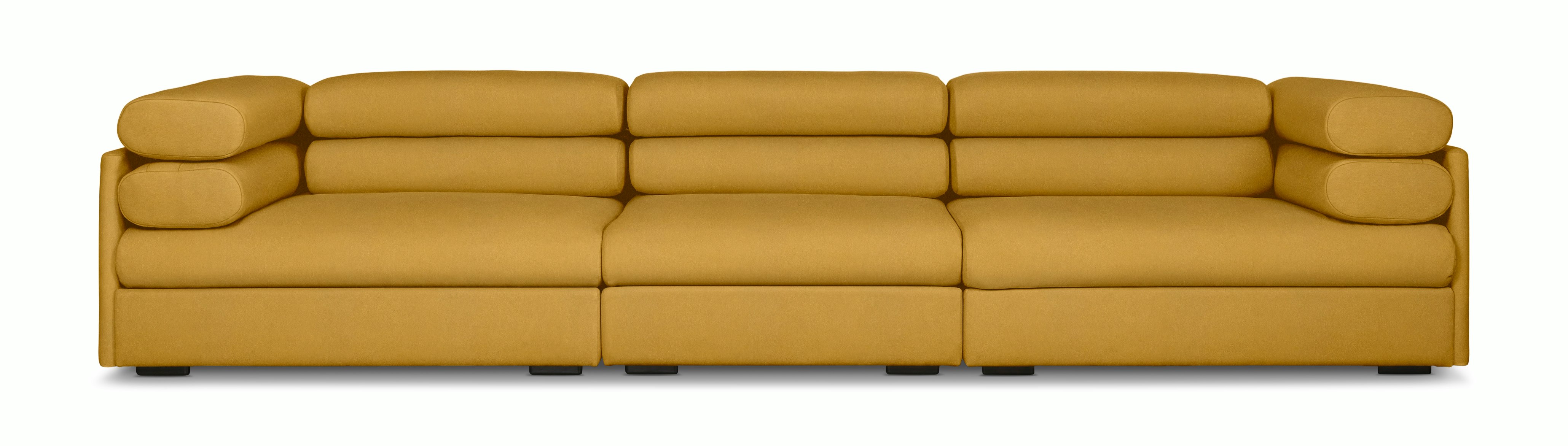 Elogio Sofa - Four Seater,  Alpaca Alto,  Mutarde