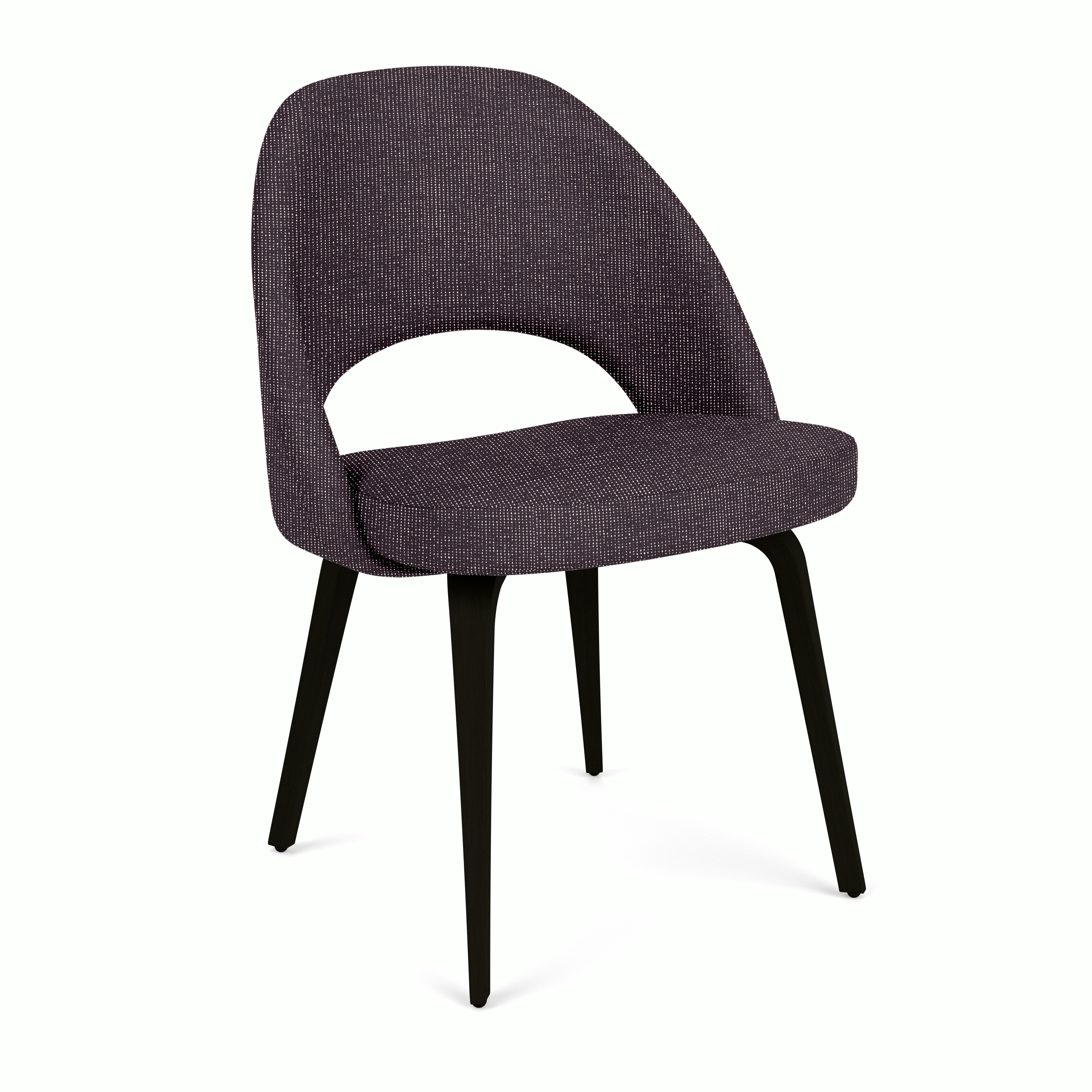 Saarinen Executive Side Chair - Prestini,  Purple / White,  Gold