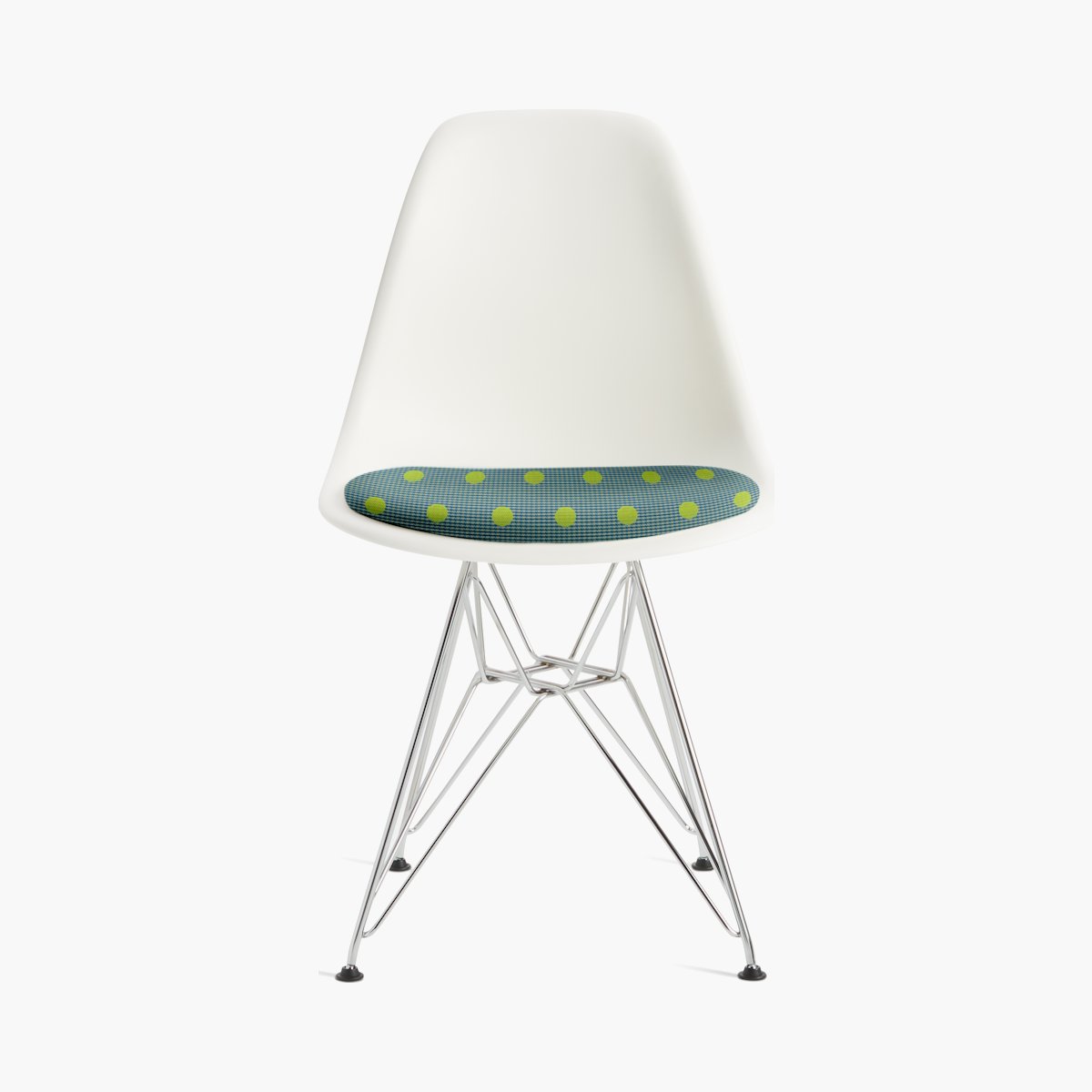 Eames Molded Plastic Side Chair with Seat Pad Eames Molded Plastic Side Chair with Seat Pad