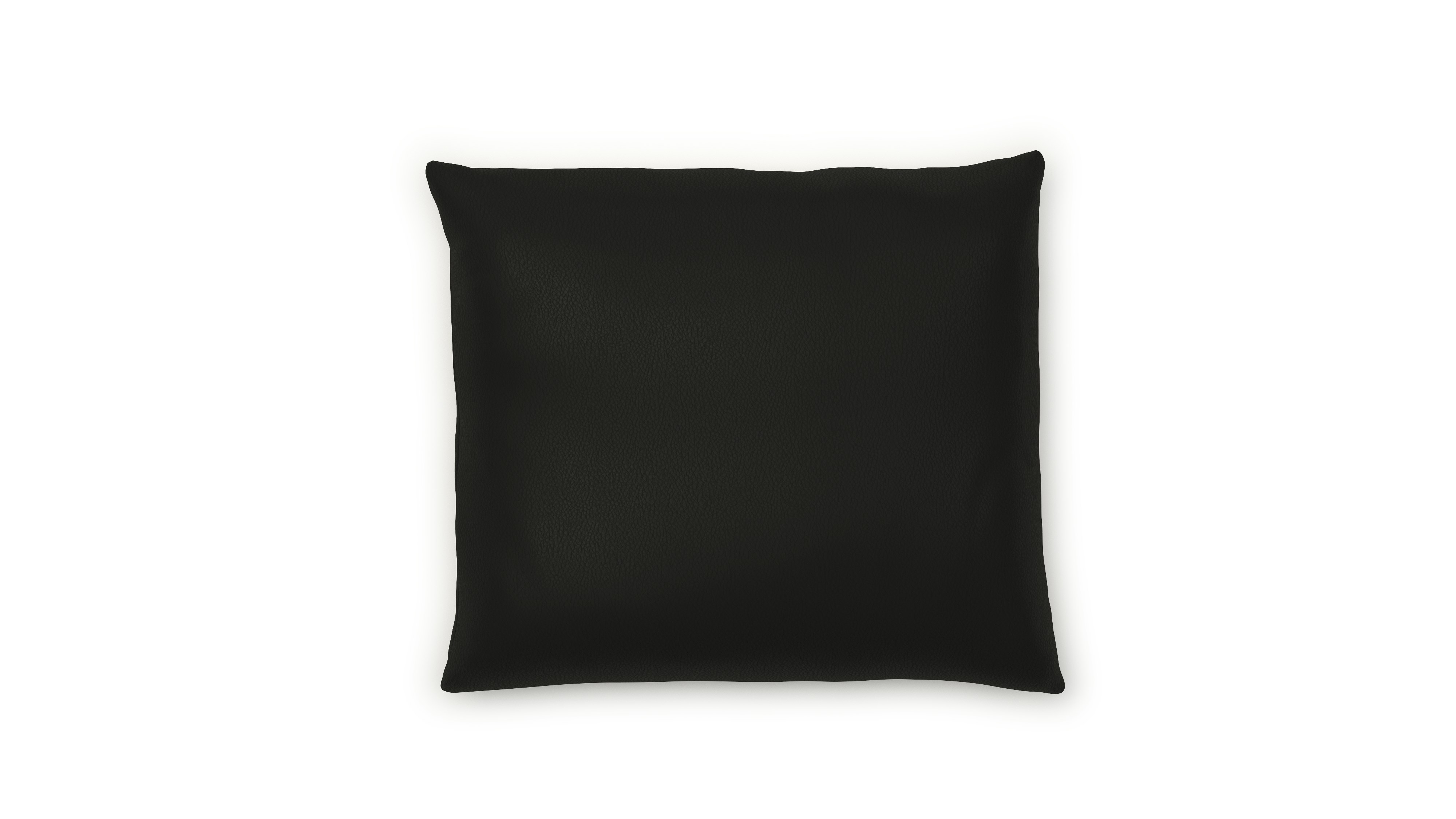 A Atlason Composed Modular Sofa Square Throw Pillow in Obsidian viewed from the front.