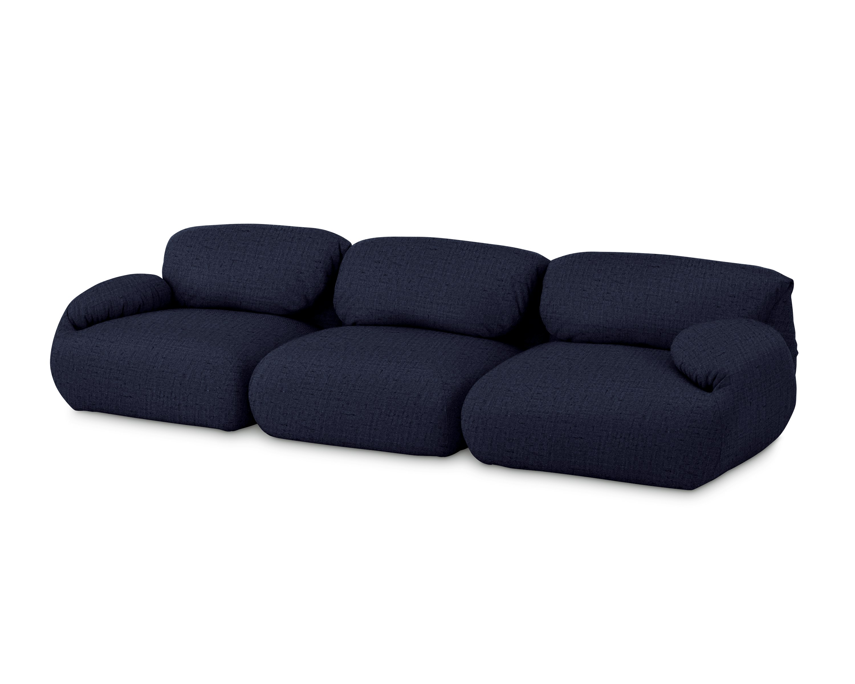 A Luva Modular Sofa in Puzzle viewed from an angle.