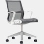 Setu Task Chair - Ribbon Arms,  Intercept,  Carbon,  Studio White,  Silver Alloy