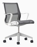 Setu Task Chair - Ribbon Arms,  Intercept,  Carbon,  Studio White,  Silver Alloy Setu Task Chair - Ribbon Arms,  Intercept,  Carbon,  Studio White,  Silver Alloy