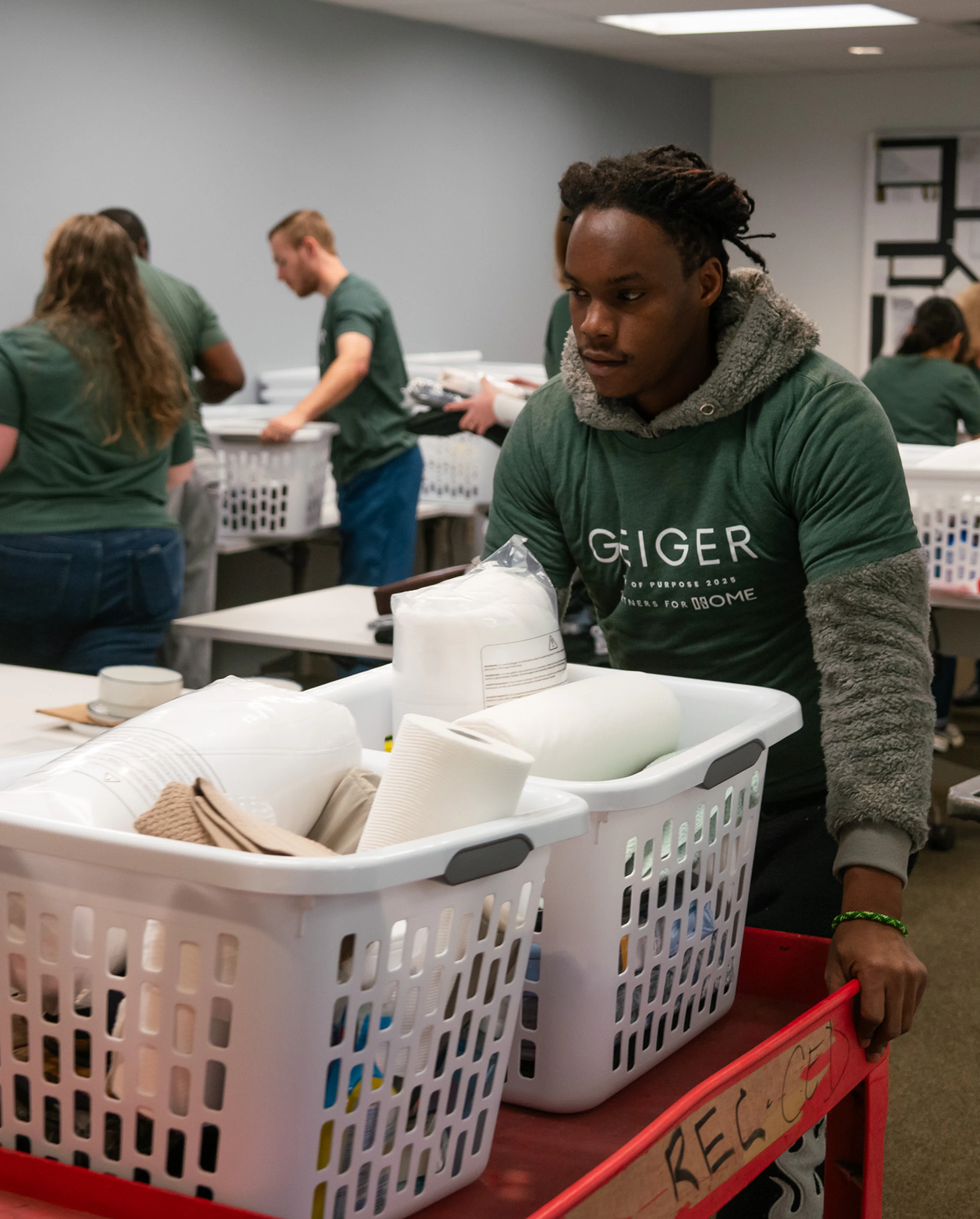 Geiger employees volunteering at the Day of Purpose at the Fulton factory in Atlanta.