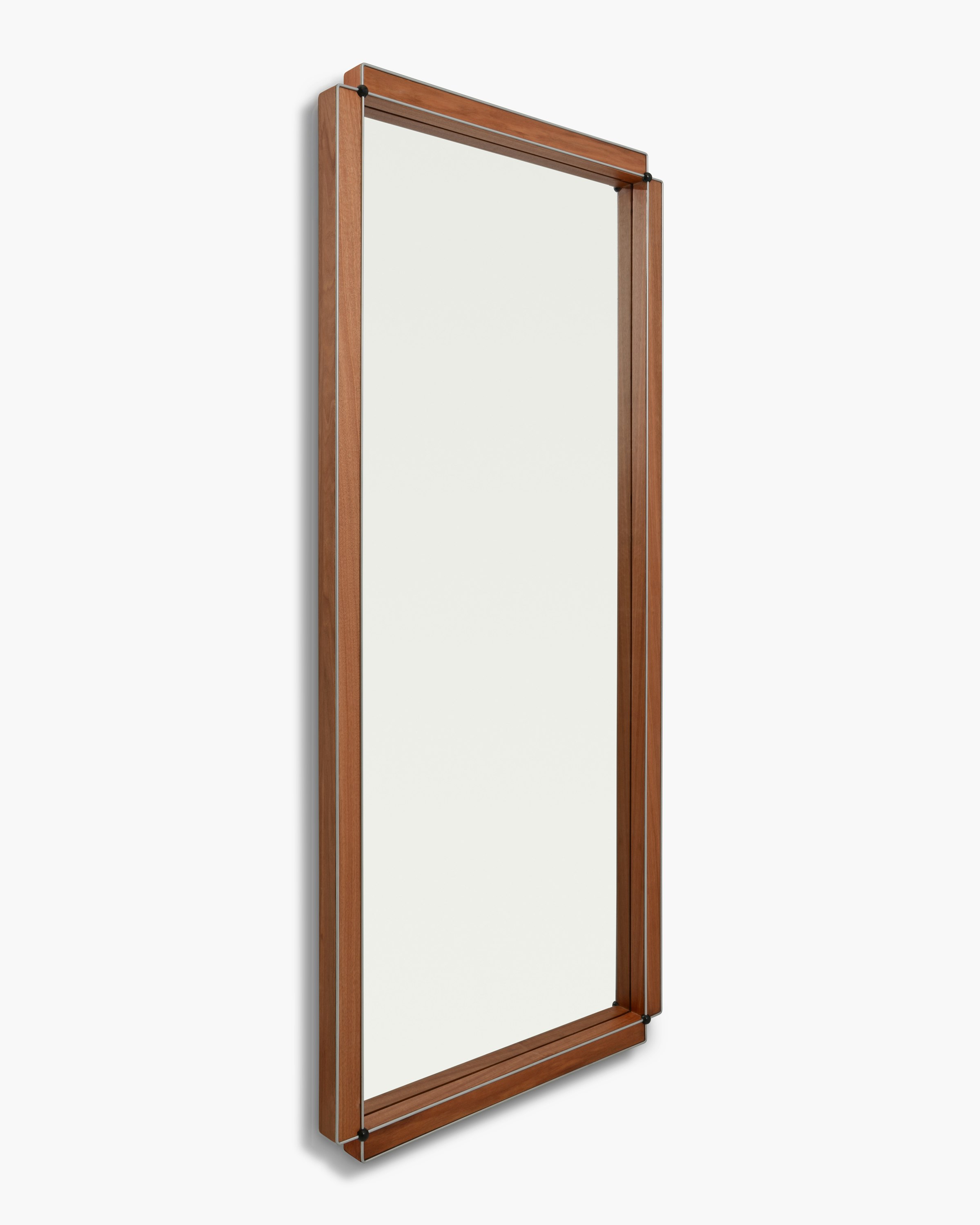 Trim Mirror - Walnut / Chrome