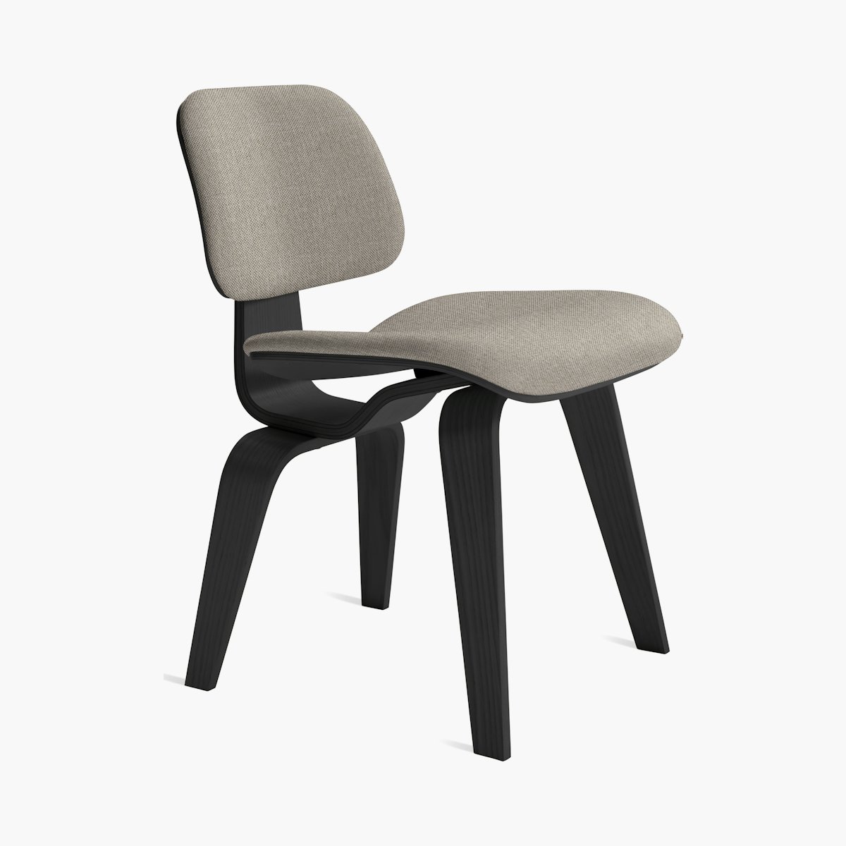 Eames Molded Plywood Dining Chair Wood Base (DCW) Eames Molded Plywood Dining Chair Wood Base (DCW), Upholstered