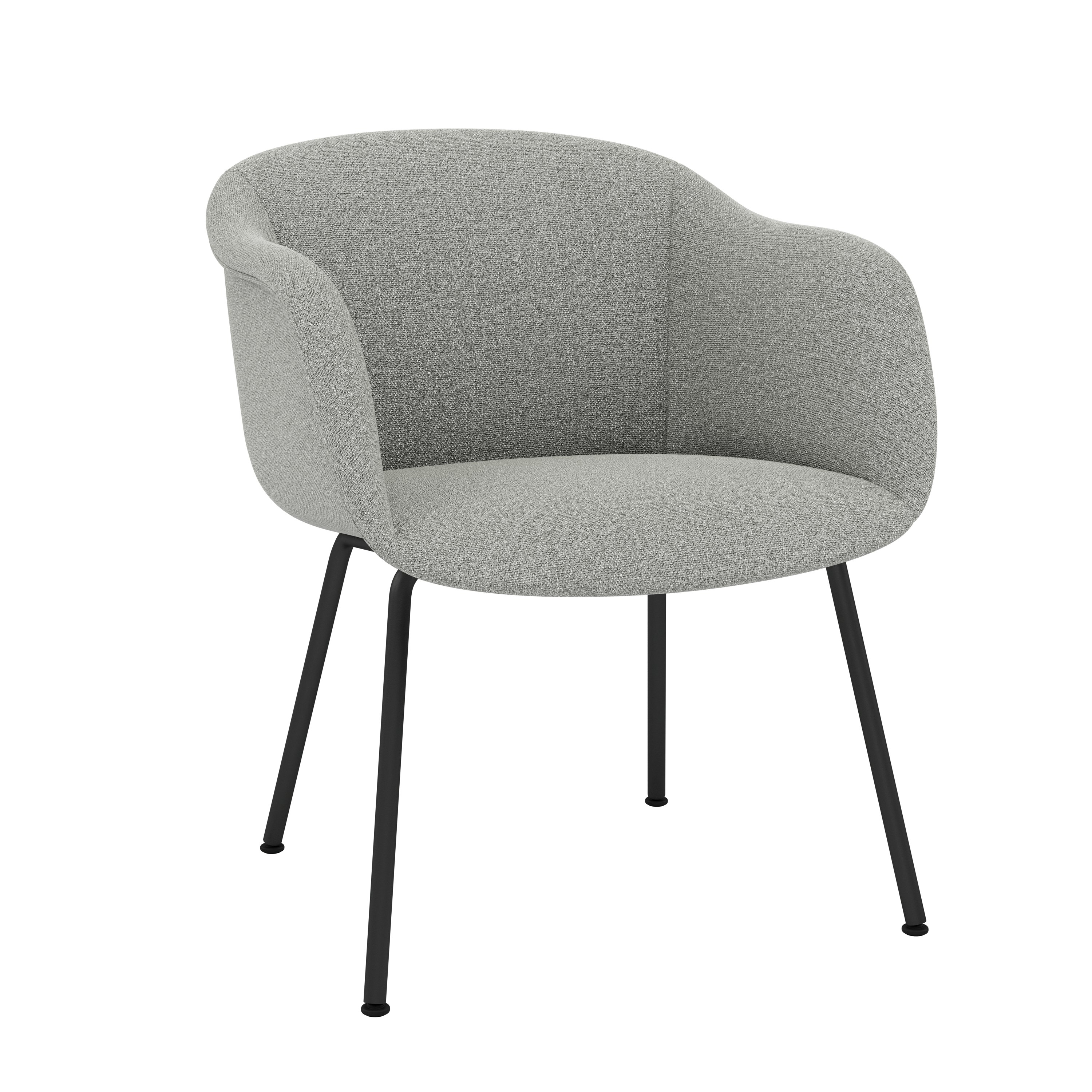 Fiber Soft Armchair - Tube, Anthracite Black, Ecriture, 150