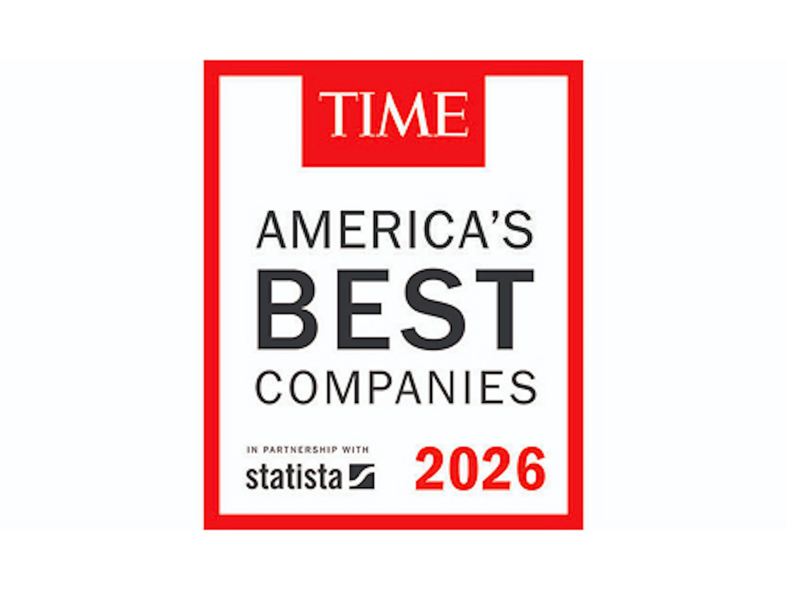 TIME's America's Best Companies award badge for the year 2026.