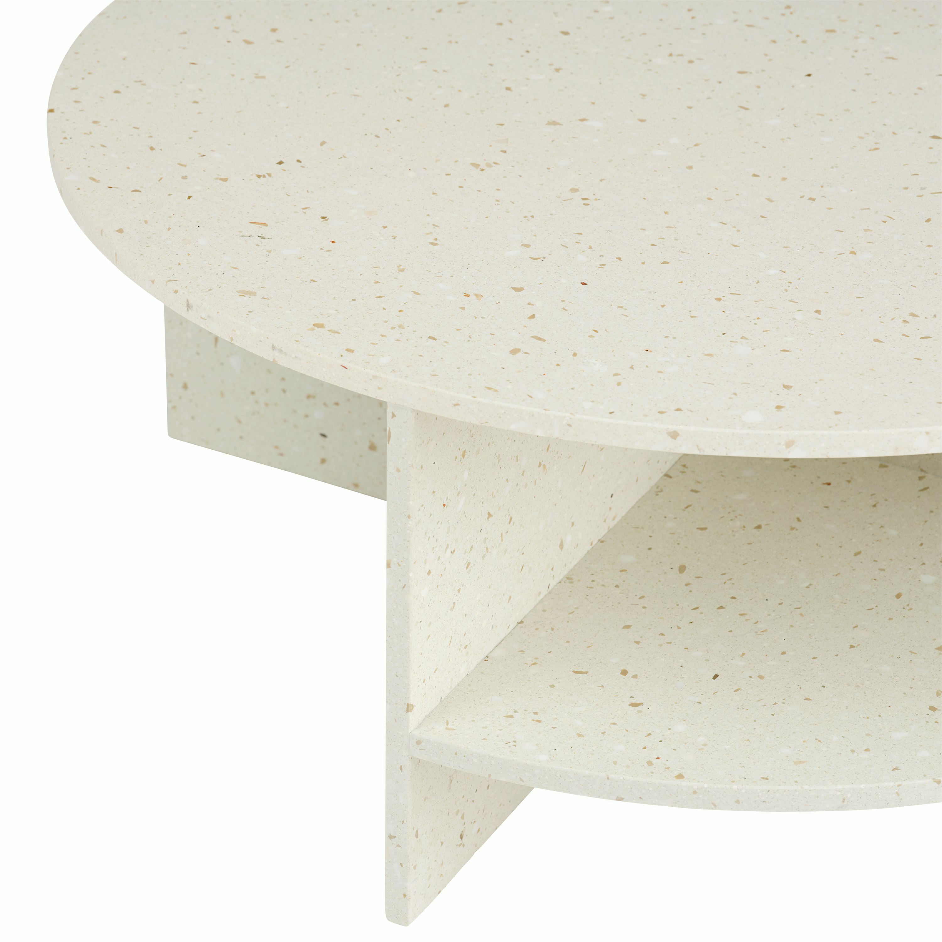 Detailed shot of Halves Coffee Table in off White