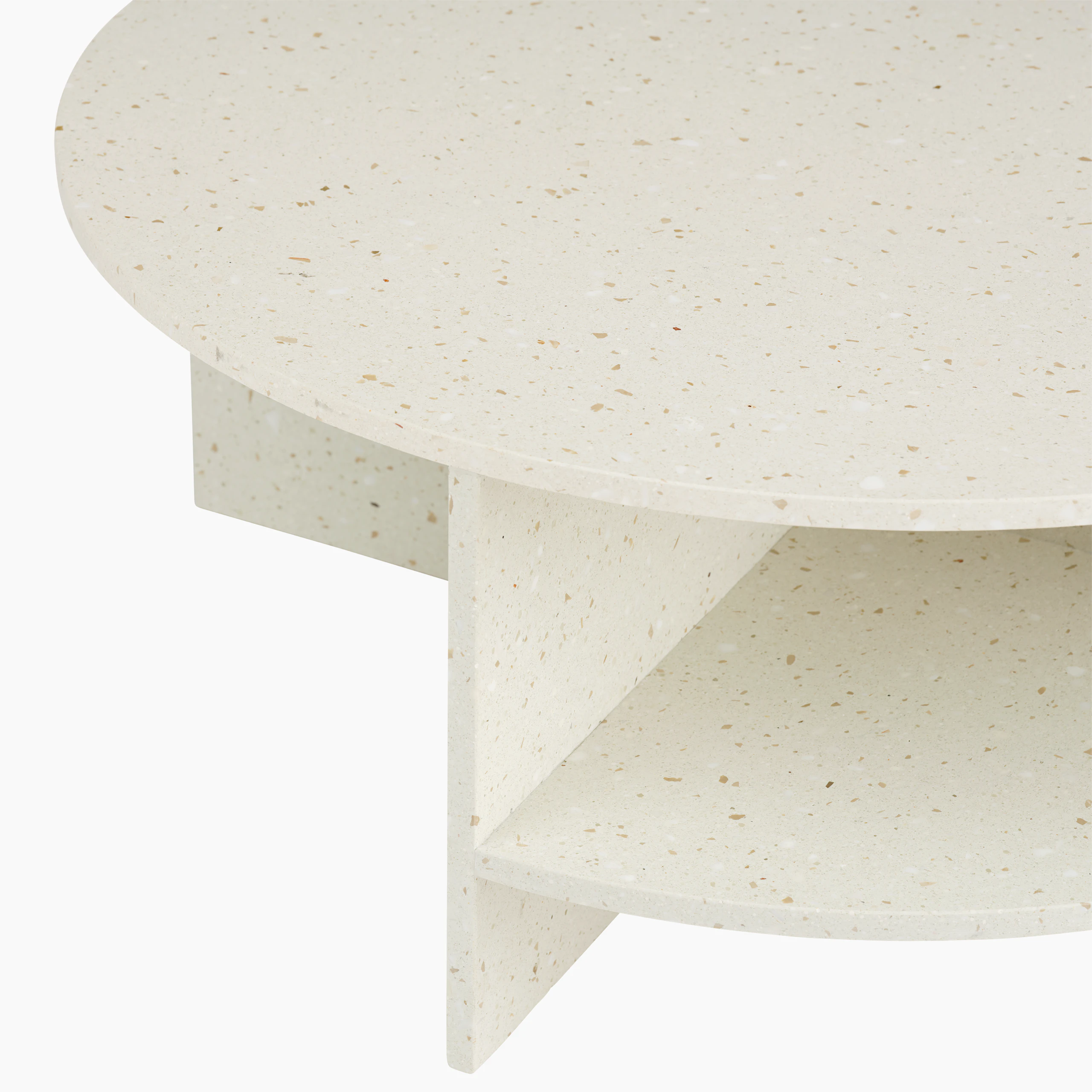 Detailed shot of Halves Coffee Table in off White