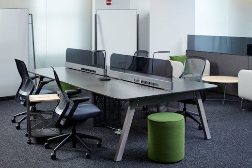 neocon 2018 hospitality at work rockwell unscripted sawhorse workbench regeneration by knoll upholstered seat benching mobile storage cart conversation board