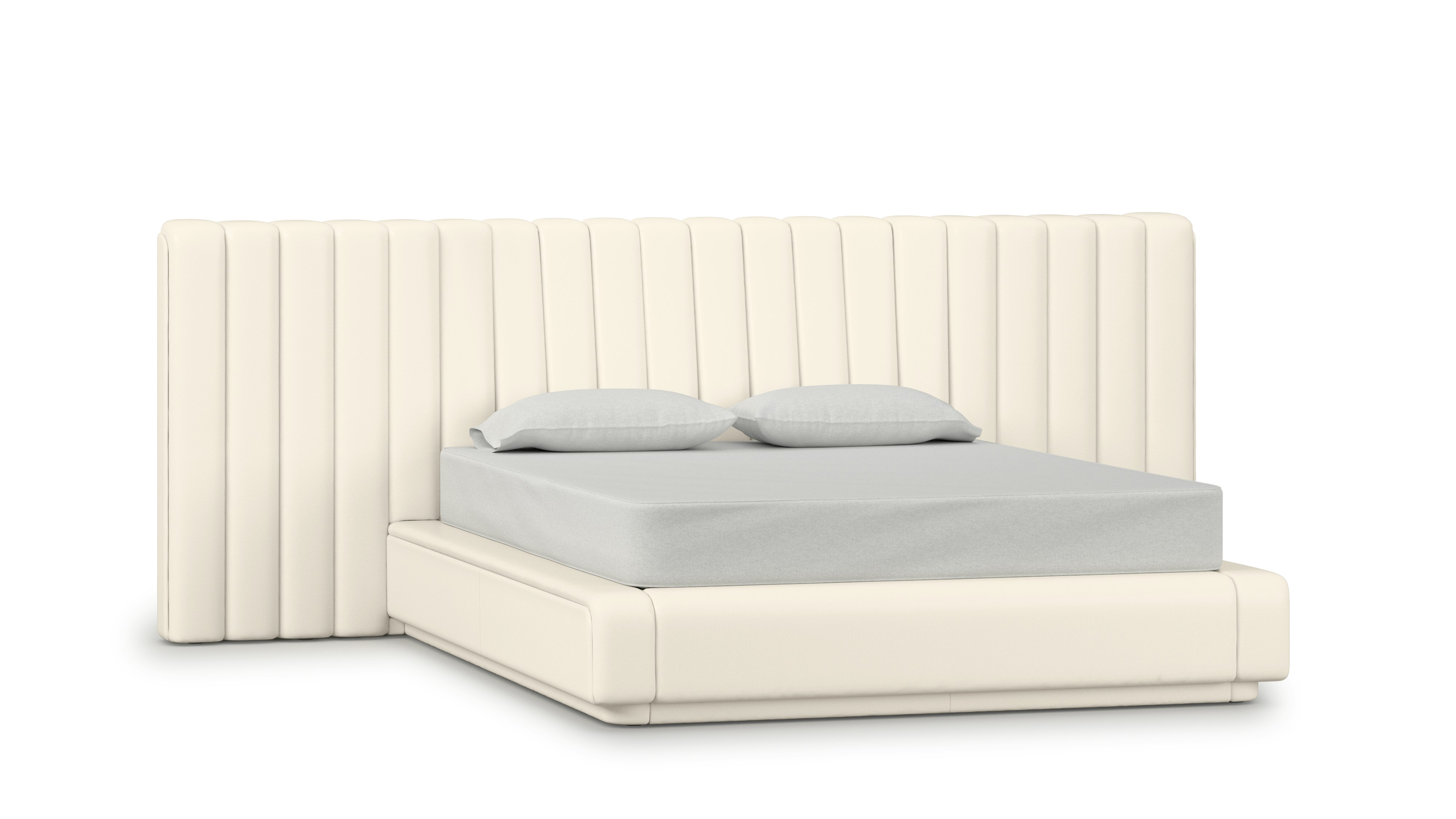 Ostling Bed - Queen,  Wide,  Prone Leather,  Lotus