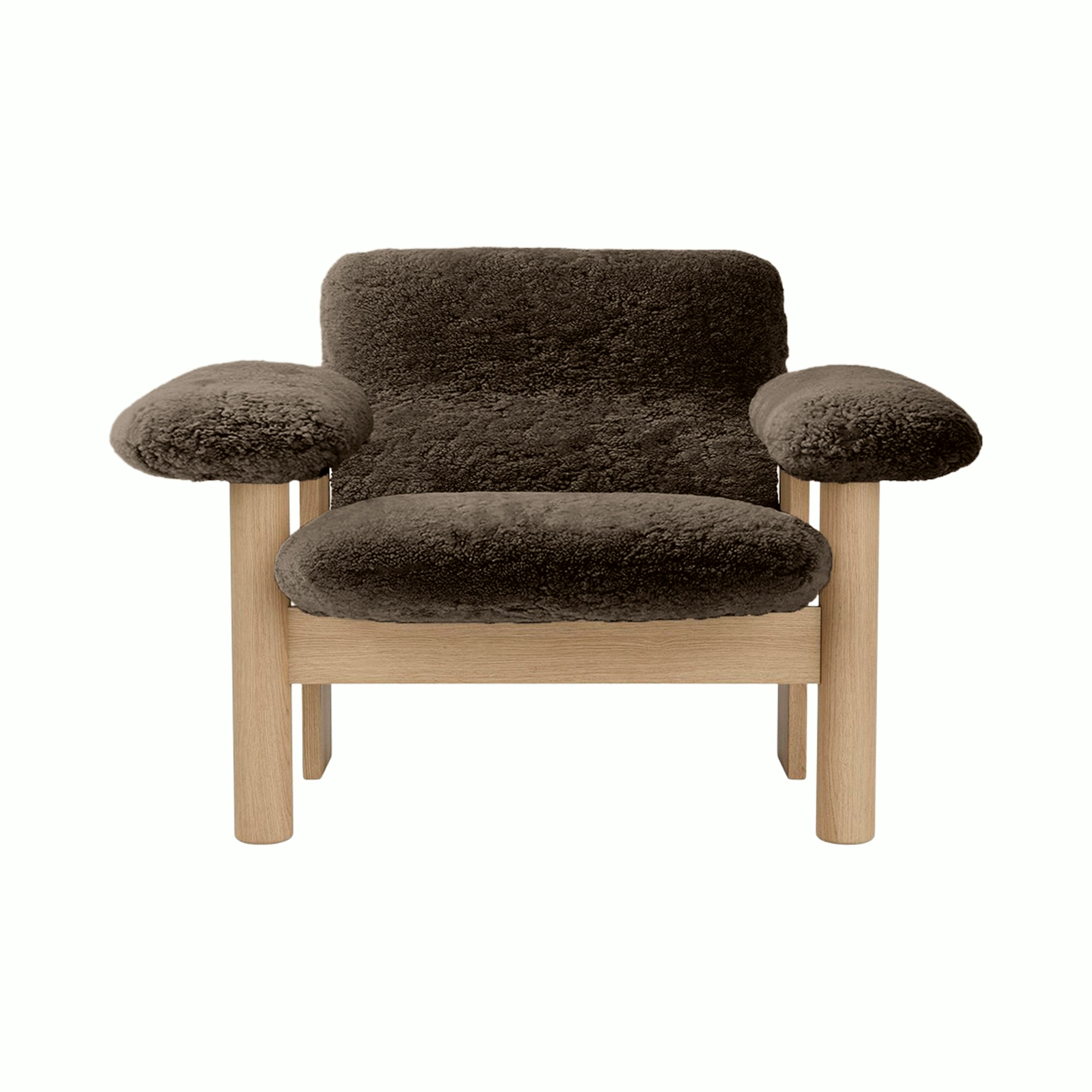 Brasilia Lounge Chair - Low Back, Oak, Sheepskin, Root