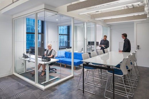 k. stand private office rockwell unscripted modular lounge antenna table multigeneraiton by knoll stool generation by knoll filzfelt akustika 25