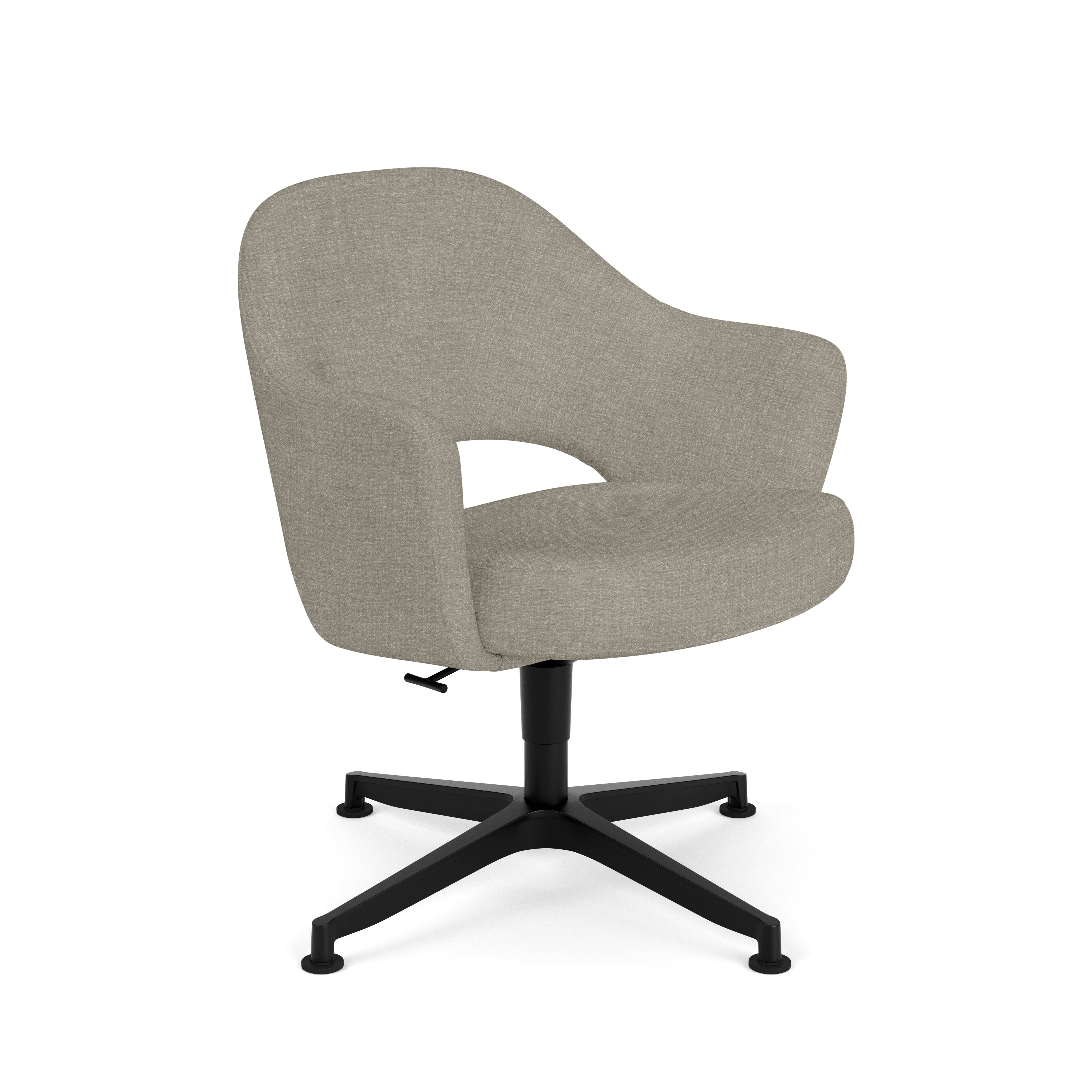 Saarinen Executive Office Armchair - 4 Star,  Topos,  Dolphin,  Black Base,  Glides