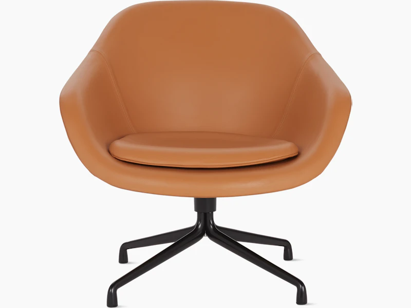 A sand About A Lounge 81 Swivel Chair with low back viewed from the front
