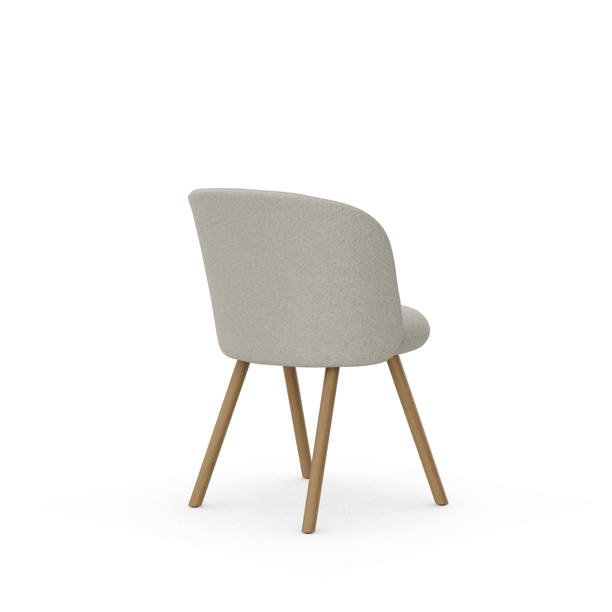 Mikado Chair - Side Chair, Nubia, Ivory / Pearl, Oak