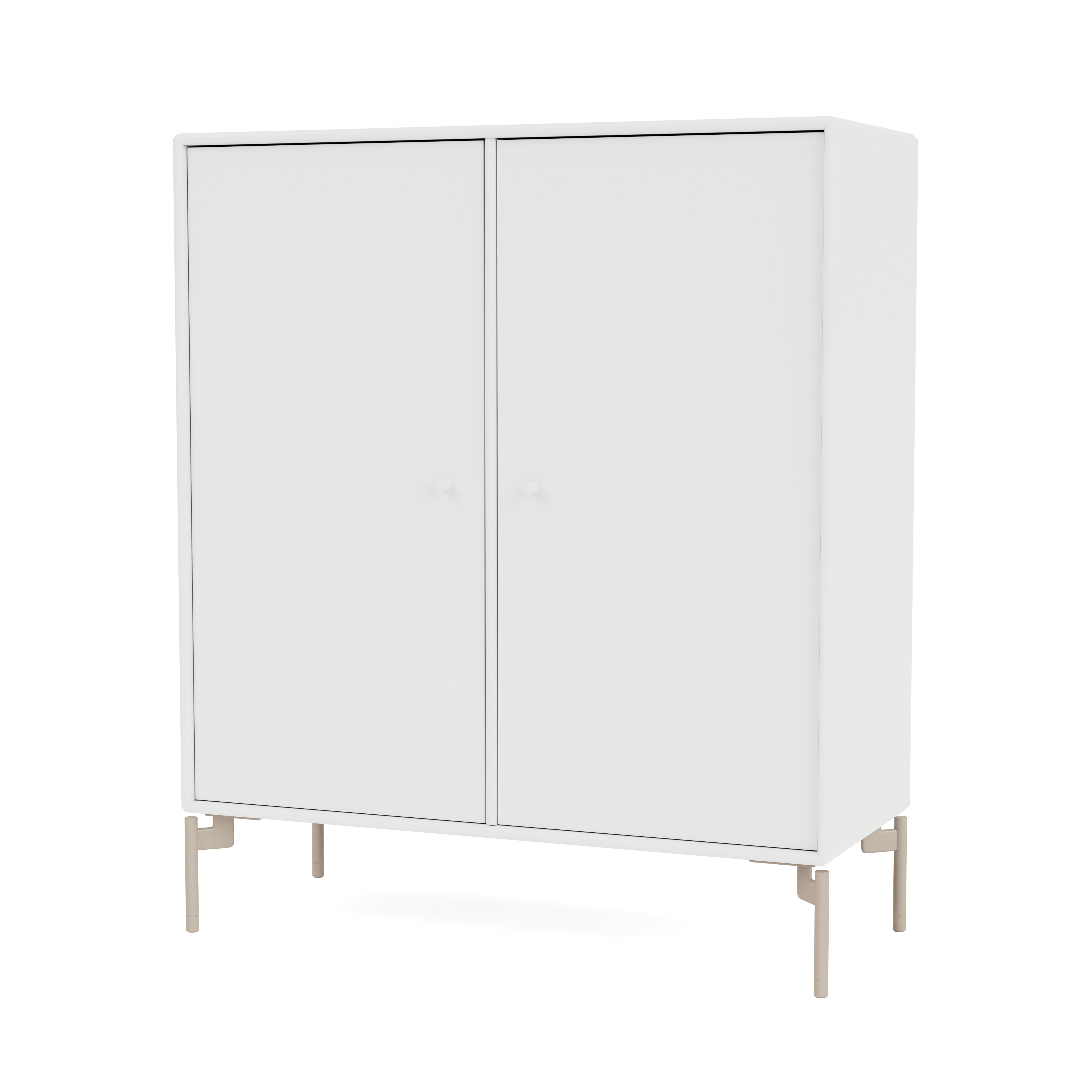 Cover Cabinet - Snow, 11.8 In, with Mushroom Legs