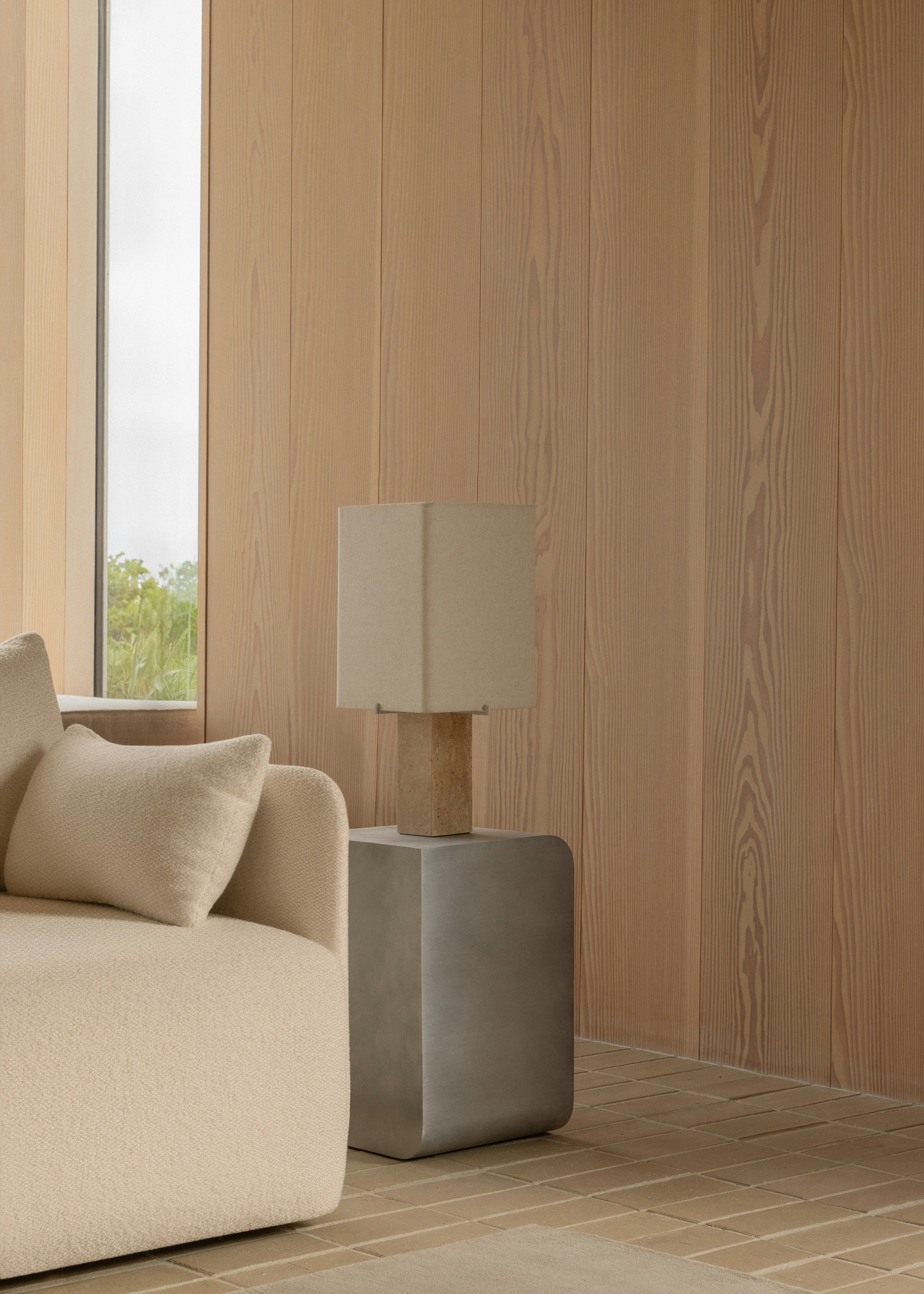 Nonna Travertine Table Lamp