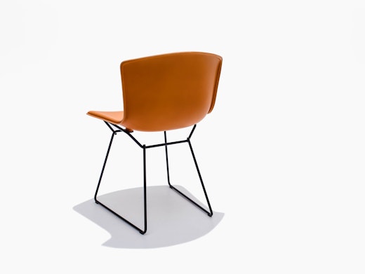 bertoia leather covered side chair