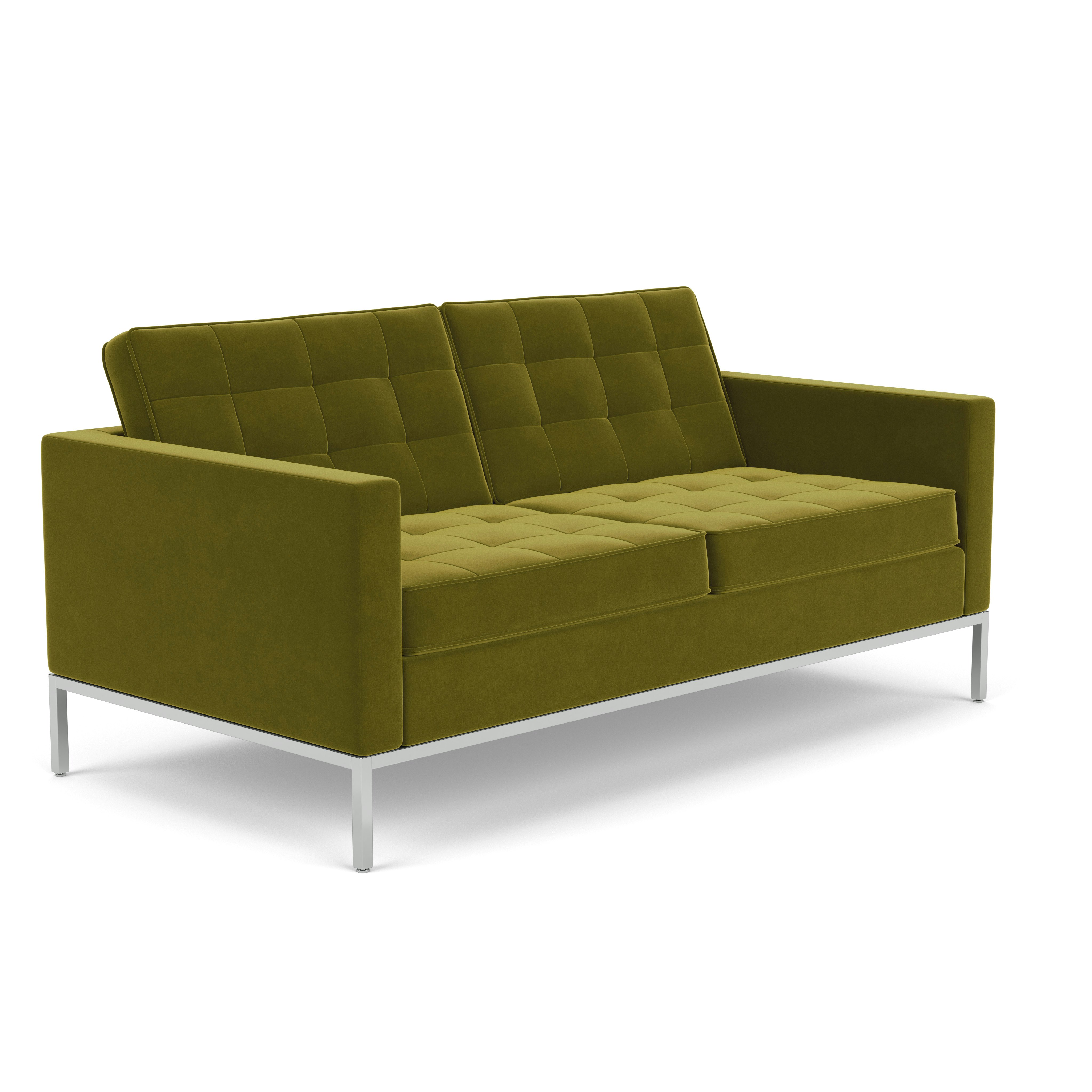 Florence Knoll Sofa, 2 Seater Sofa, KnollVelvet, Moss