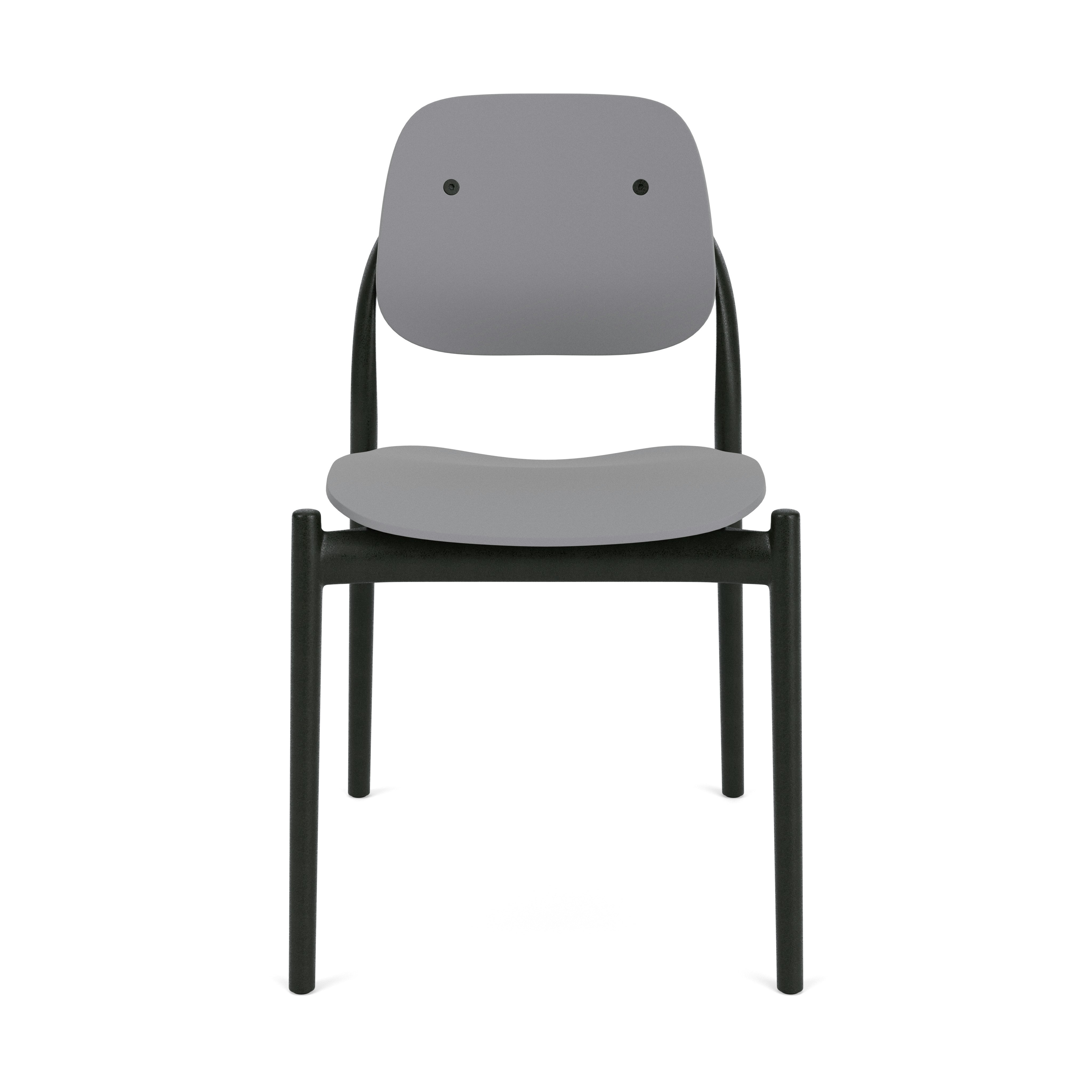 Iquo Armless Chair upholstered seat Hourglassgrey