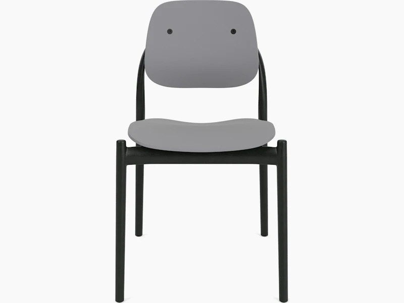 Iquo Armless Chair upholstered seat Hourglassgrey