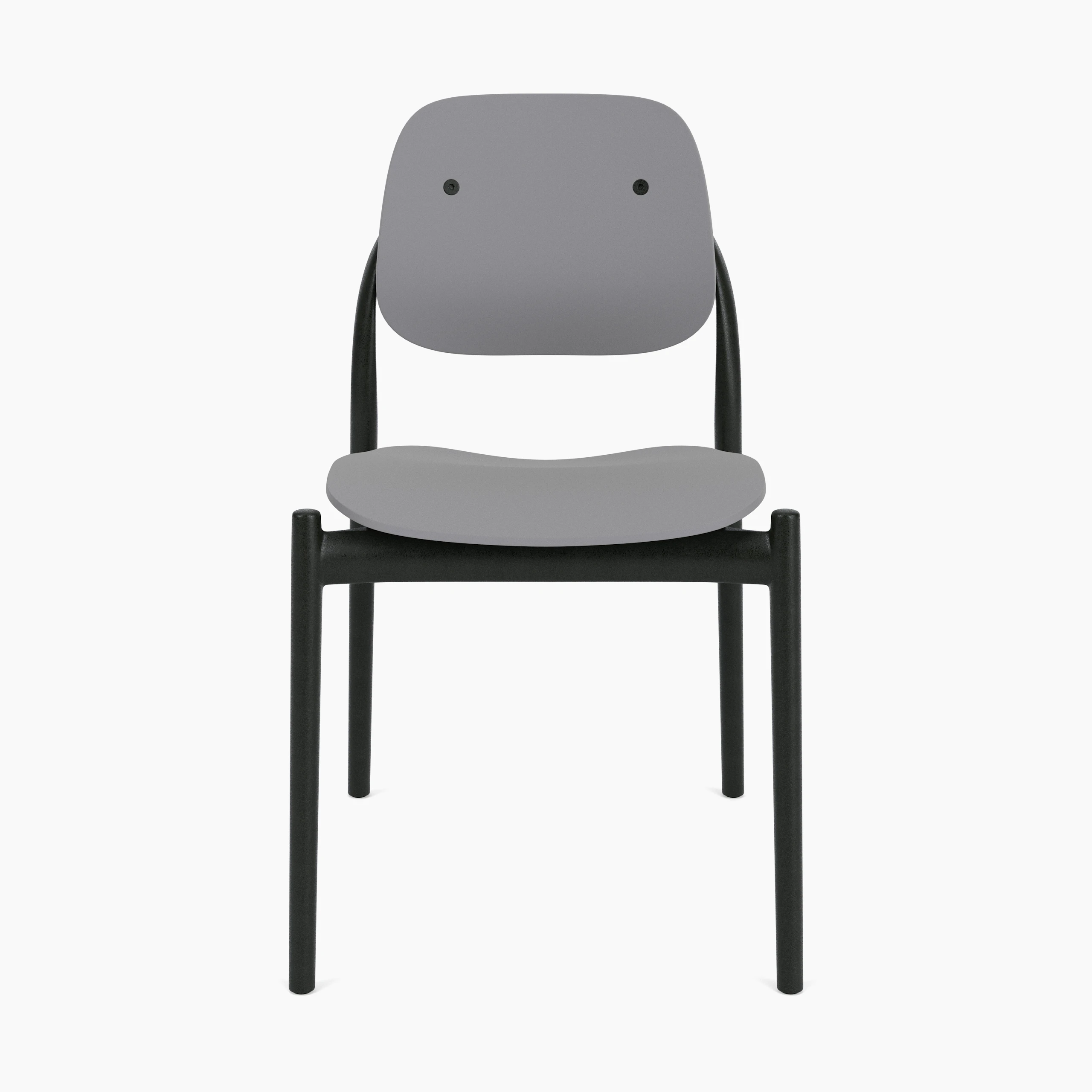 Iquo Armless Chair upholstered seat Hourglassgrey