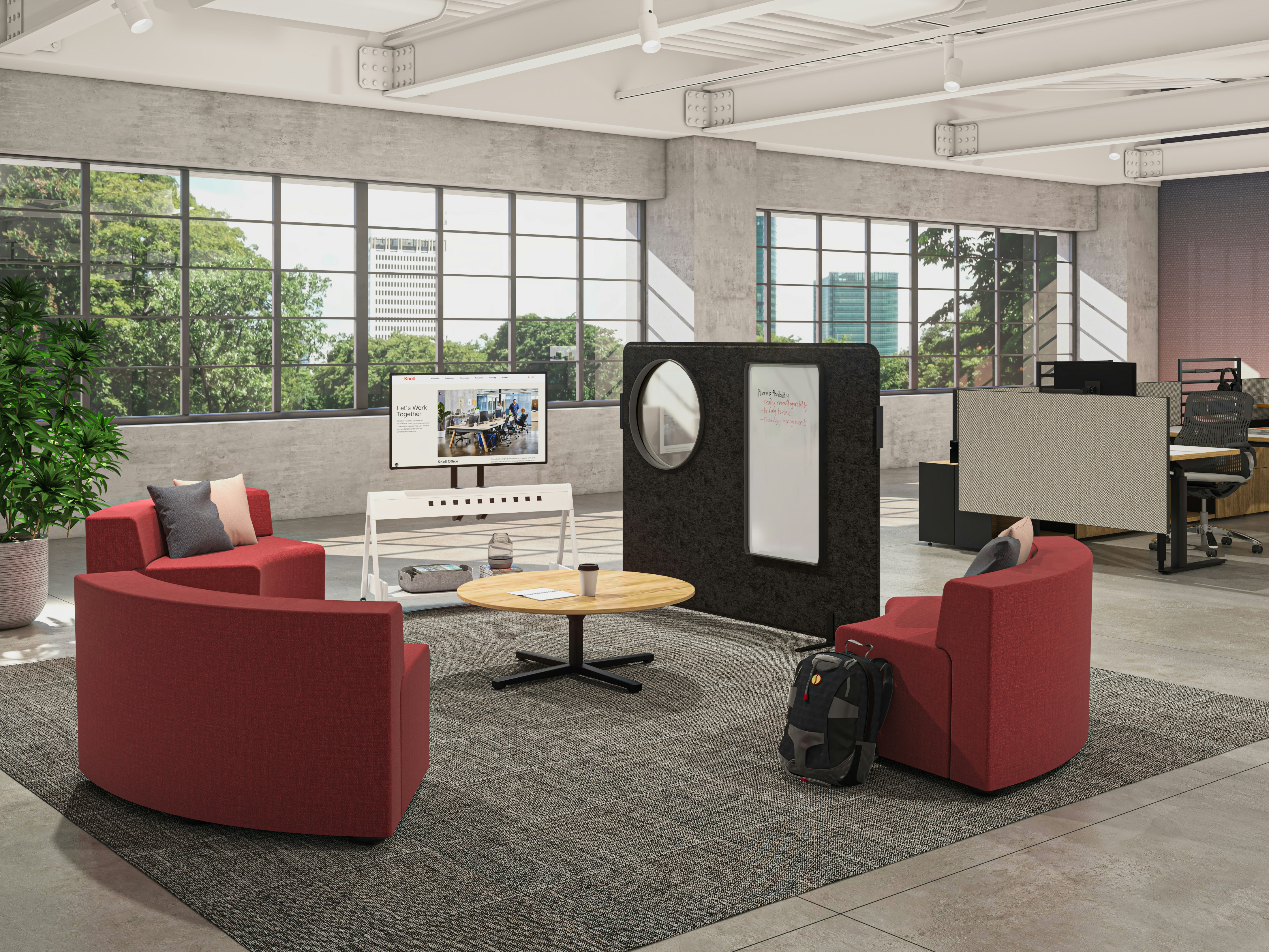 Inlet Screens by Knoll k.lounge Islands Table Horsepower