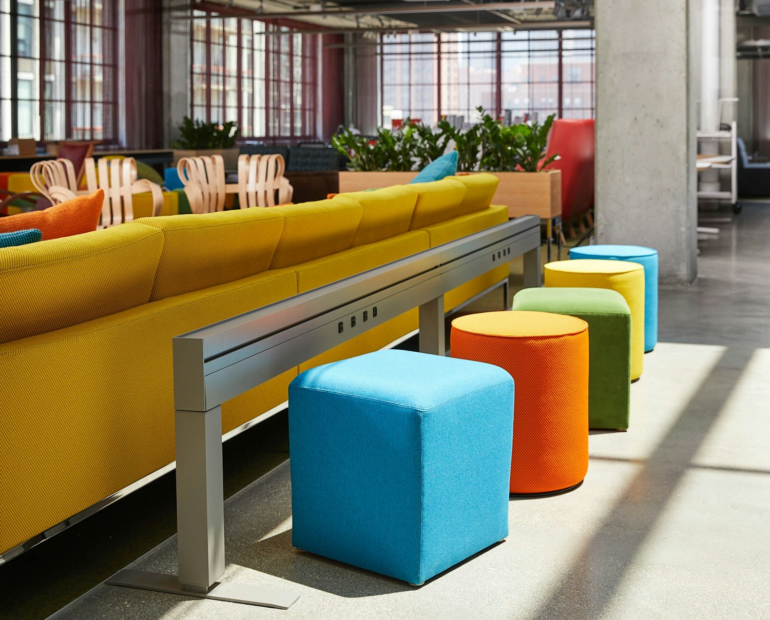 knoll design days fulton market rockwell unscripted upholstered seat antenna power beam