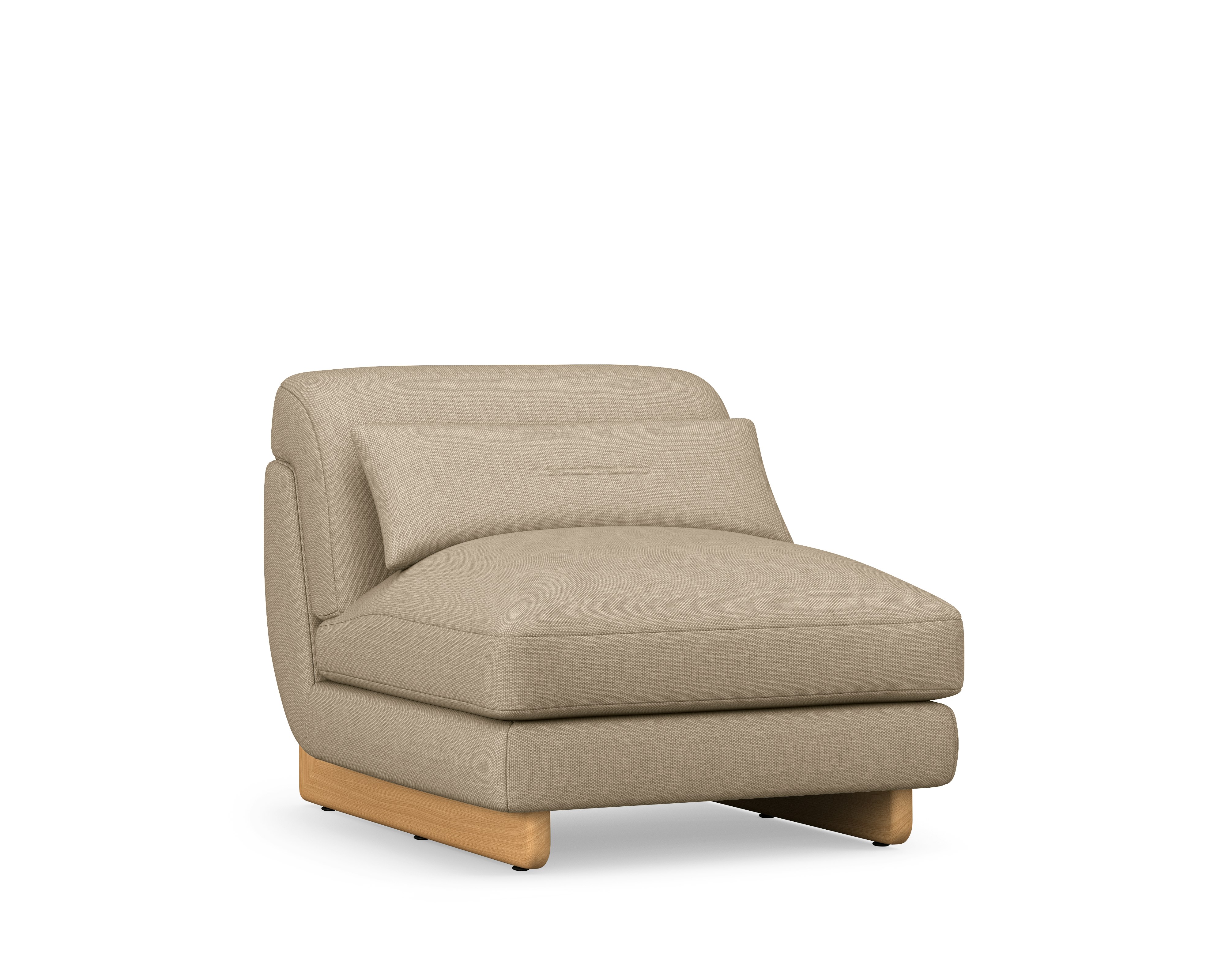 Contra Lounge Chair - Armless, Mode, Basket, Oak