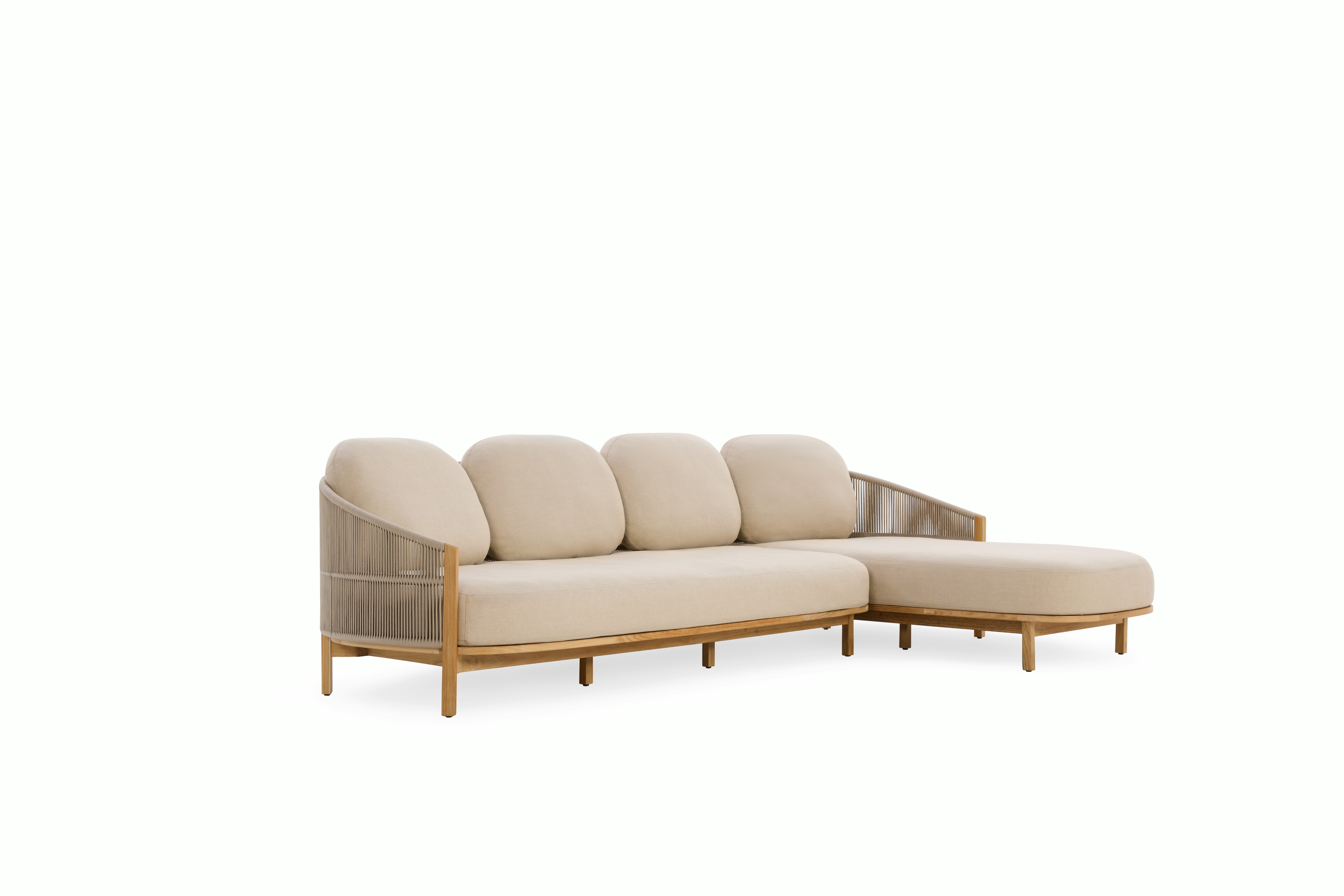 Softlands Sectional Sofa with Chaise Right Facing - sailcloth,  sahara