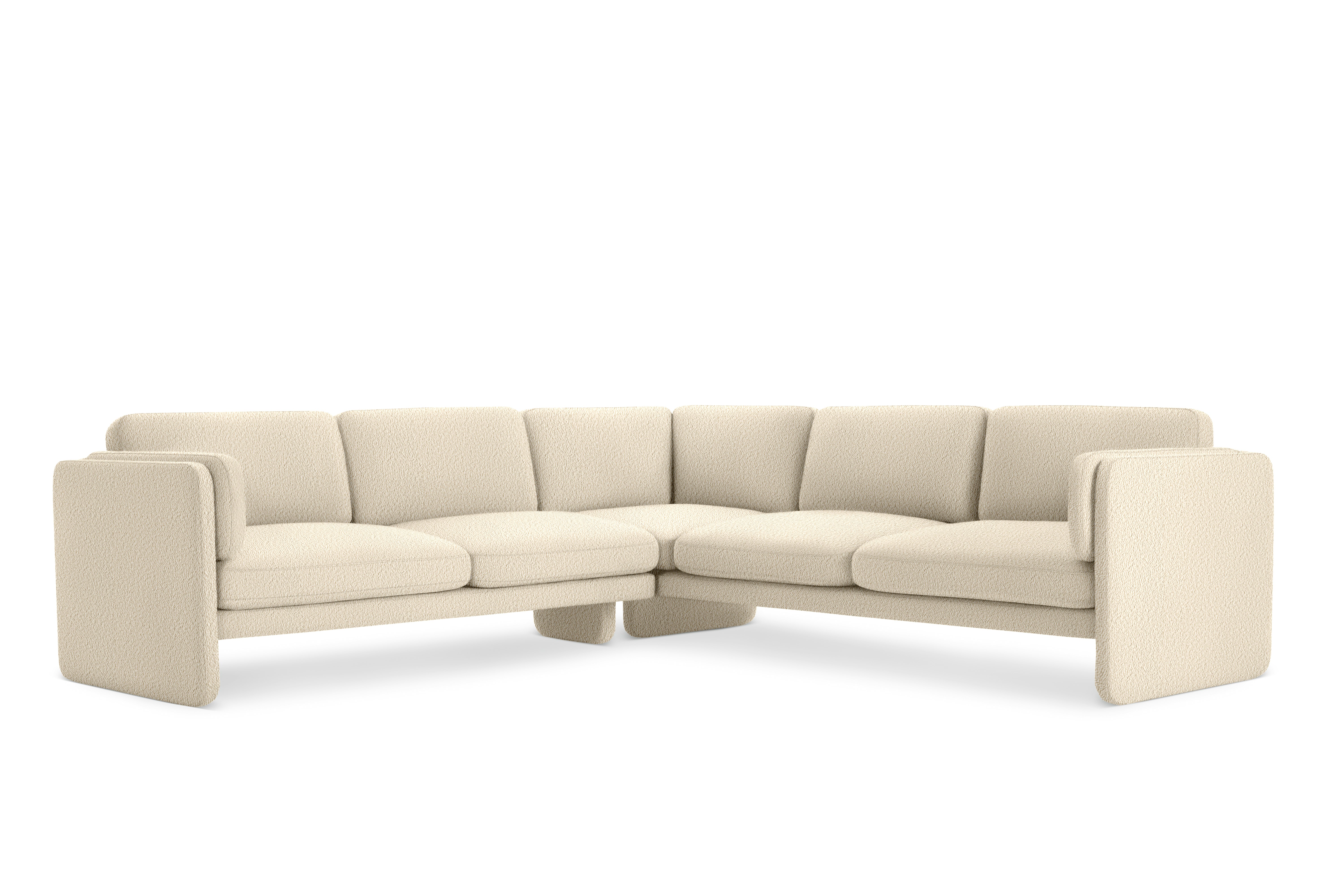 Pastille Corner Sectional - 100 Inch, Fabric, Turf, Cream