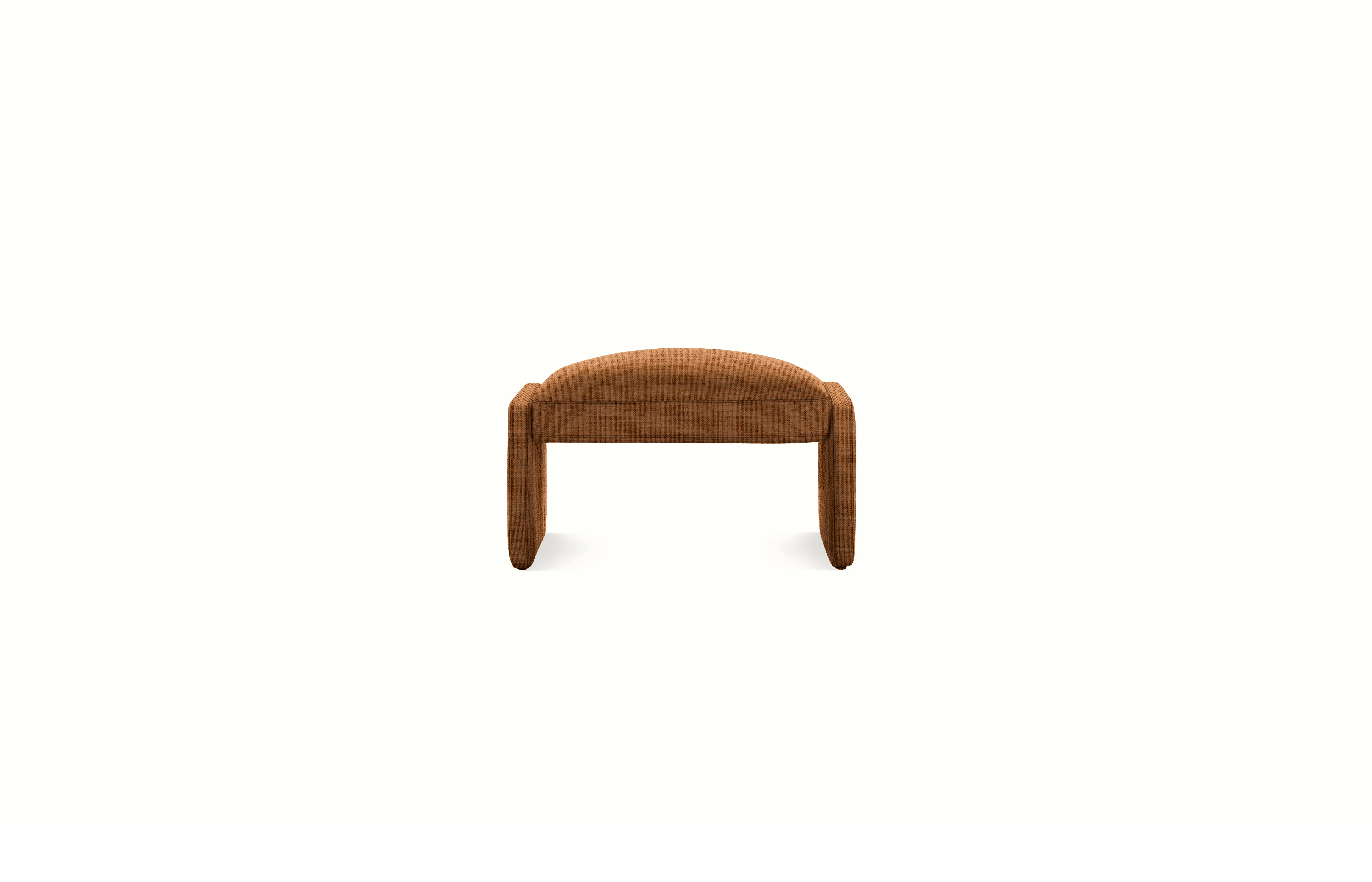 Pastille Ottoman - Fabric, Pebble Weave, Cannella