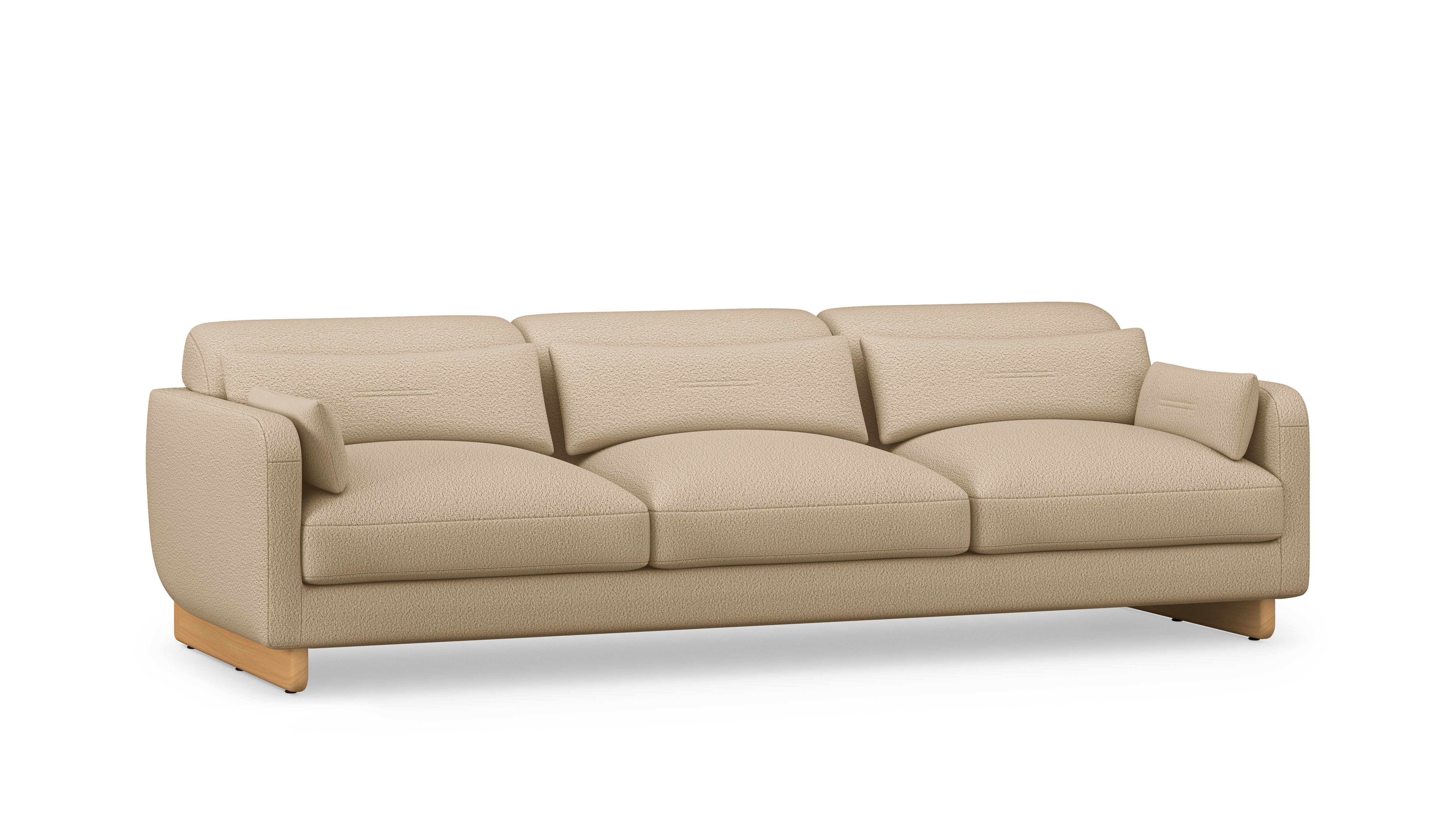Contra Sofa - 99 Inch, Turf, Sand, Oak
