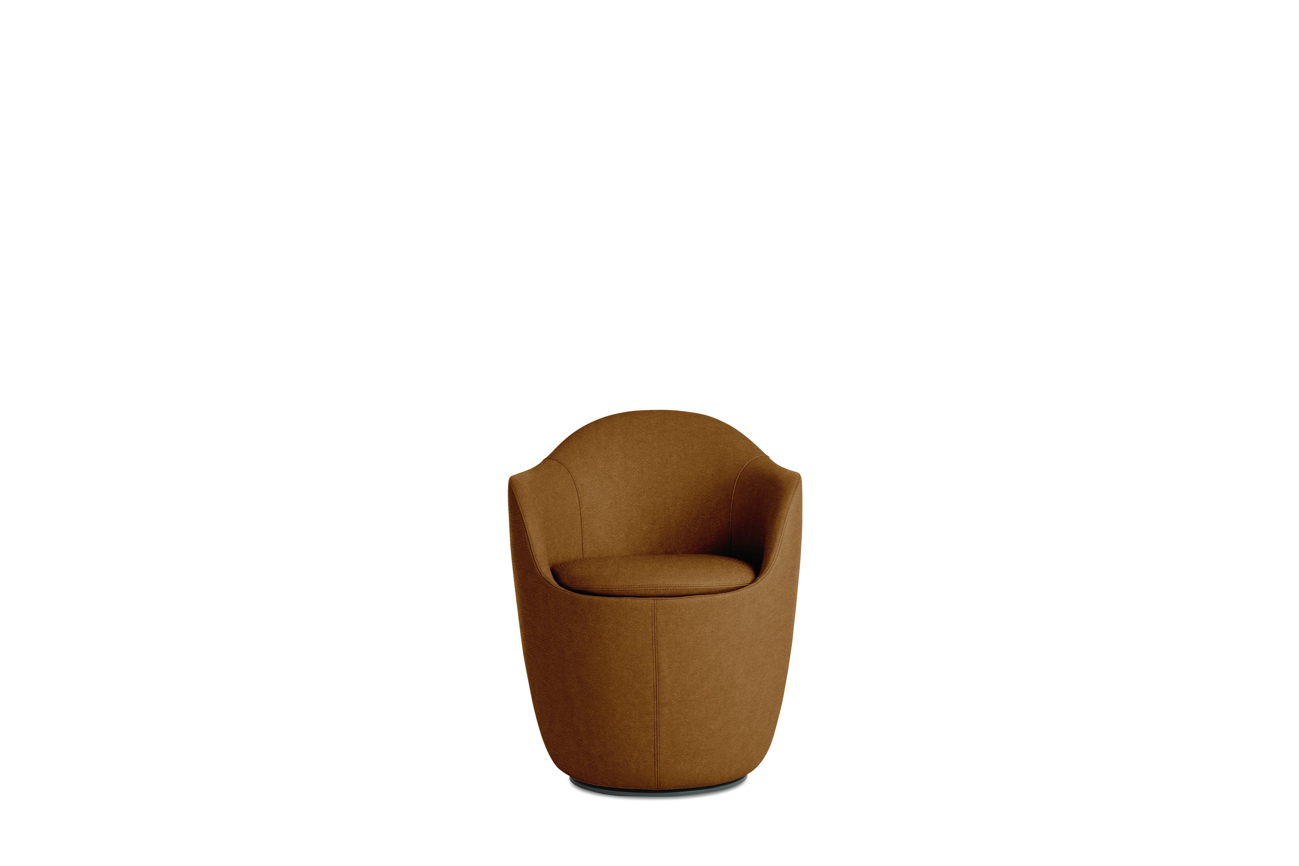 Lina Dining Chair - Armchair, Crypton Sintra Velvet, Camel
