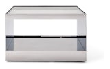D Urso Occasional Tables - medium,  stainless steel,  clear glass D Urso Occasional Tables - medium,  stainless steel,  clear glass