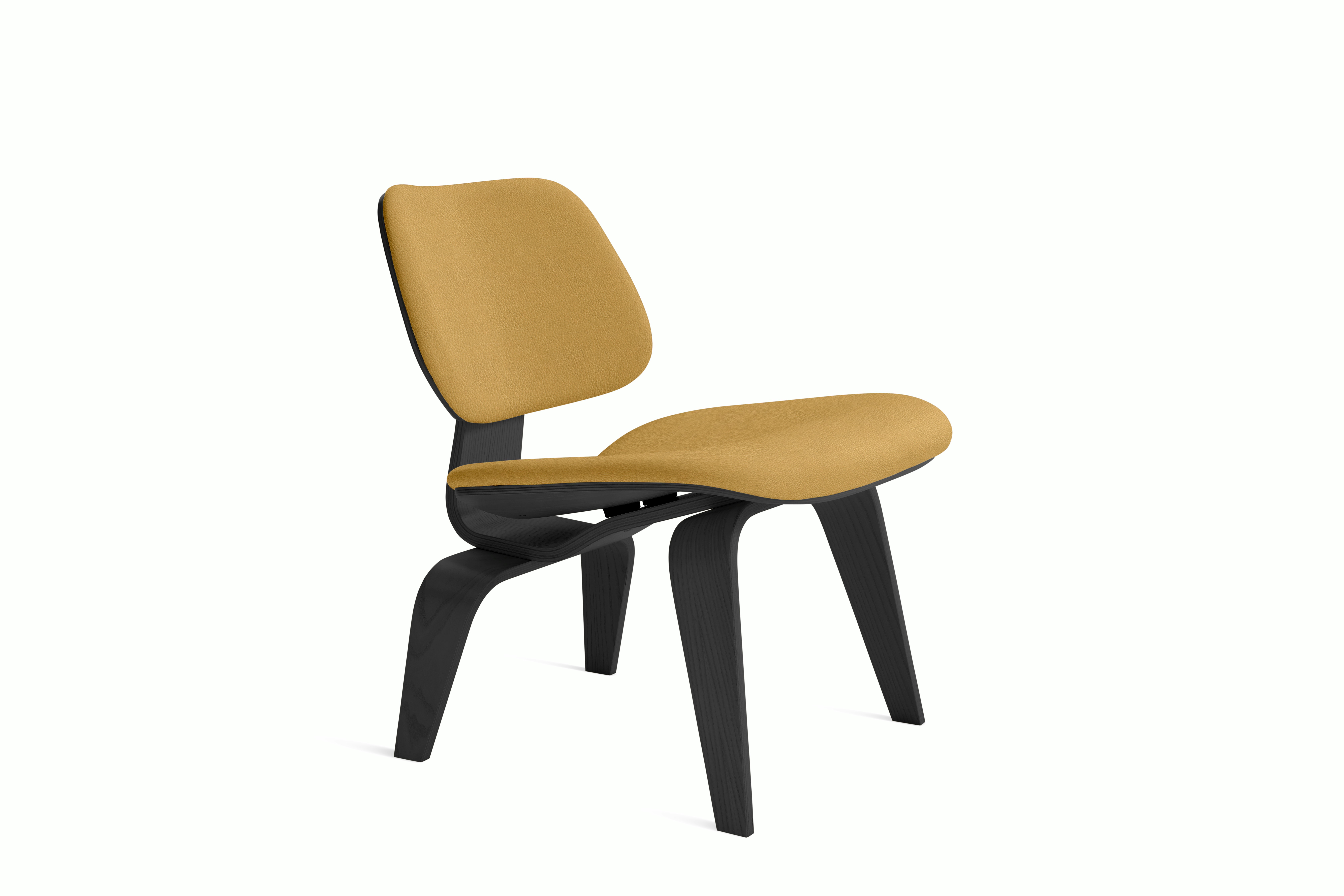 Eames Molded Plywood Lounge Chair Wood Base (LCW) - Upholstered,  Walnut,  Beck,  002 Molecule