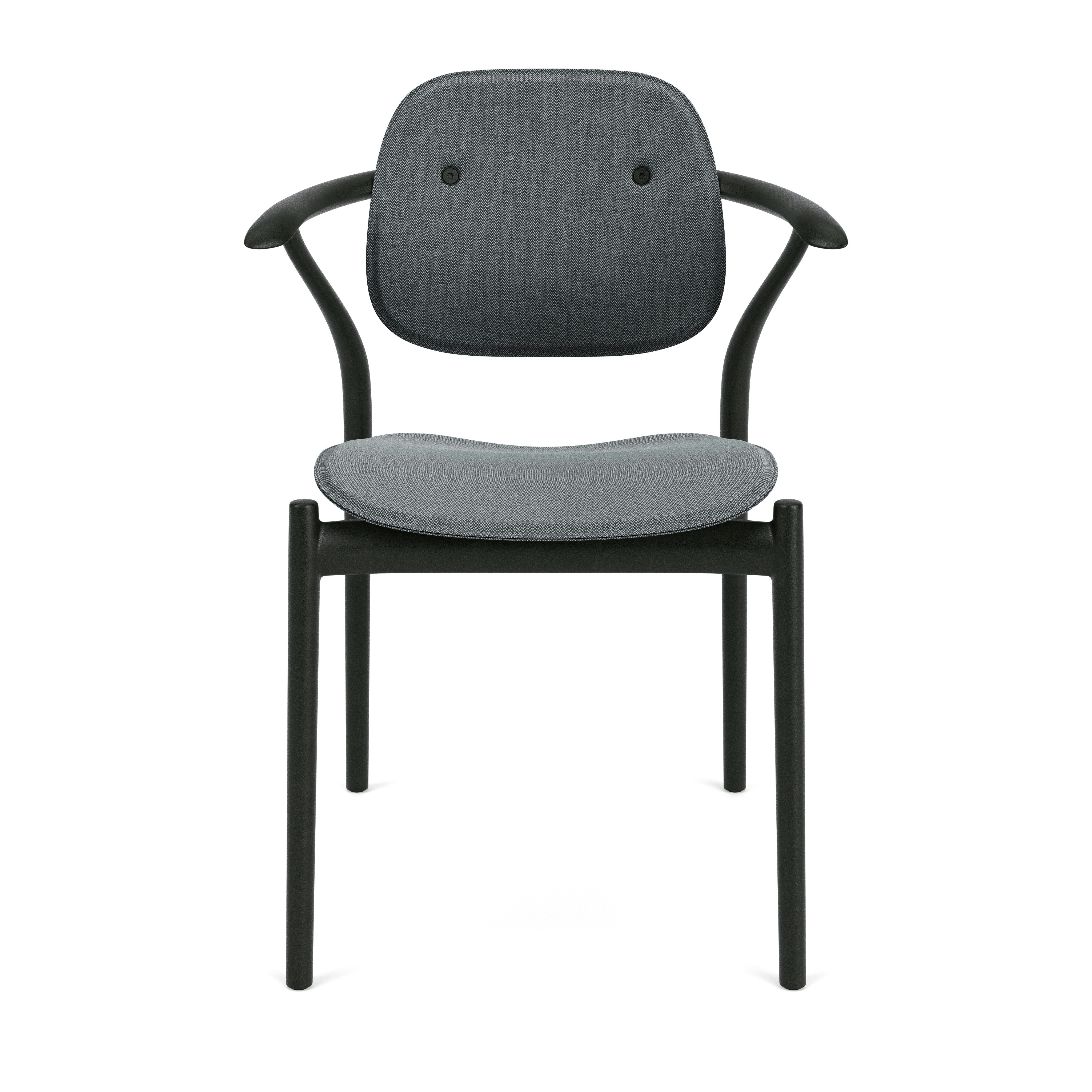 Iquo Arm Chair fully upholstered Hourglass Iron Front