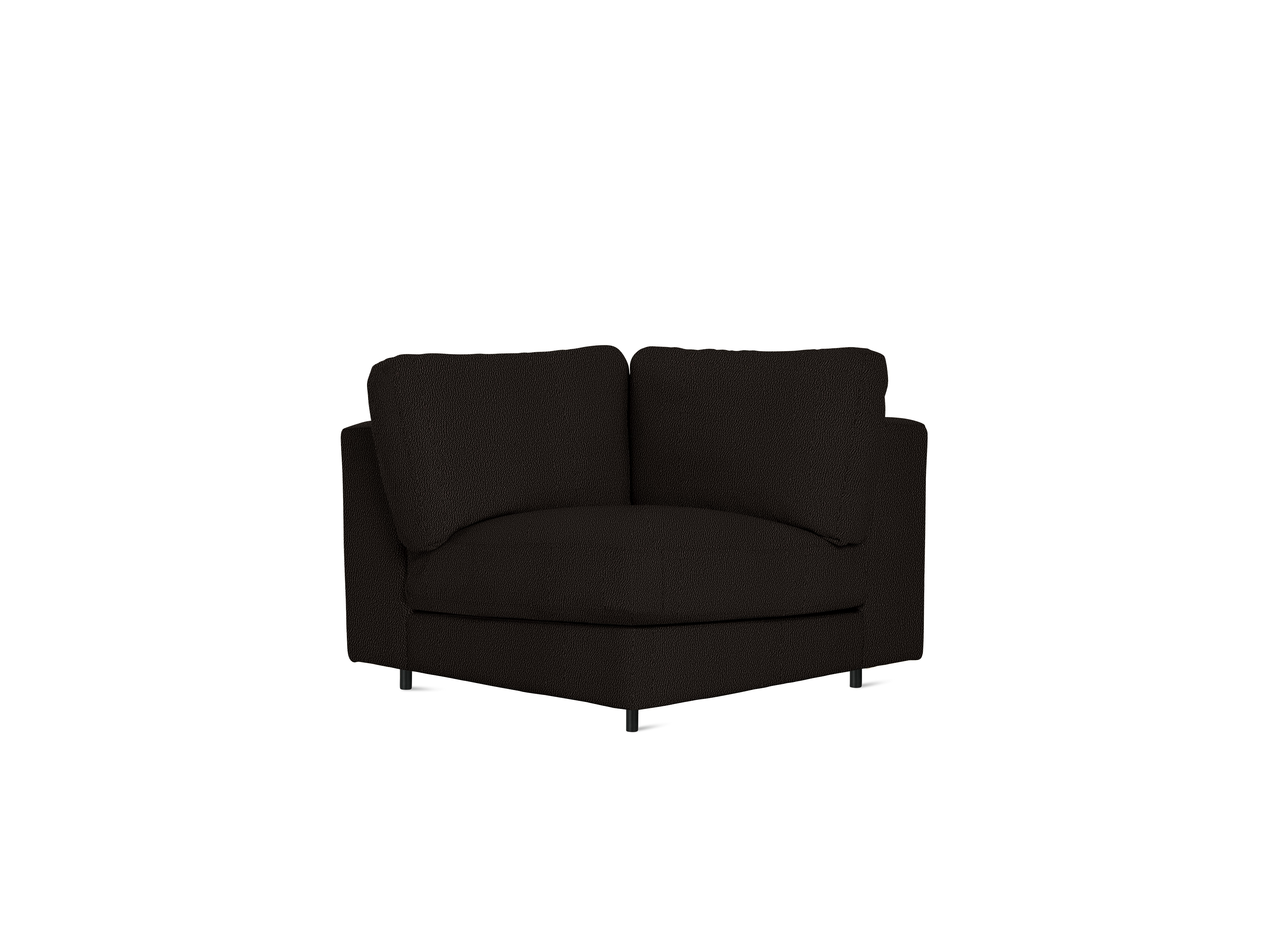 A Reid Corner Unit in Dark Brown / Black viewed from the front.