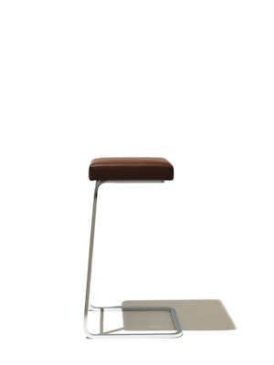 Four Seasons Barstool by Mies van der Rohe in brown leather