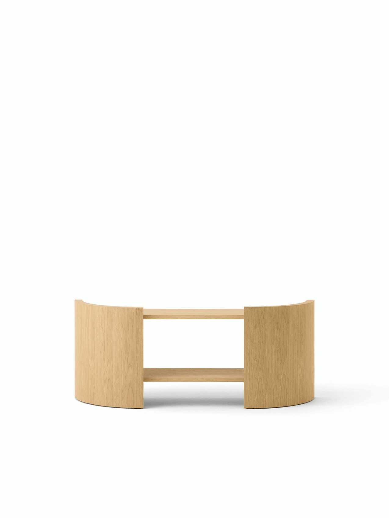 Crescent Shelving in Low viewed from the back
