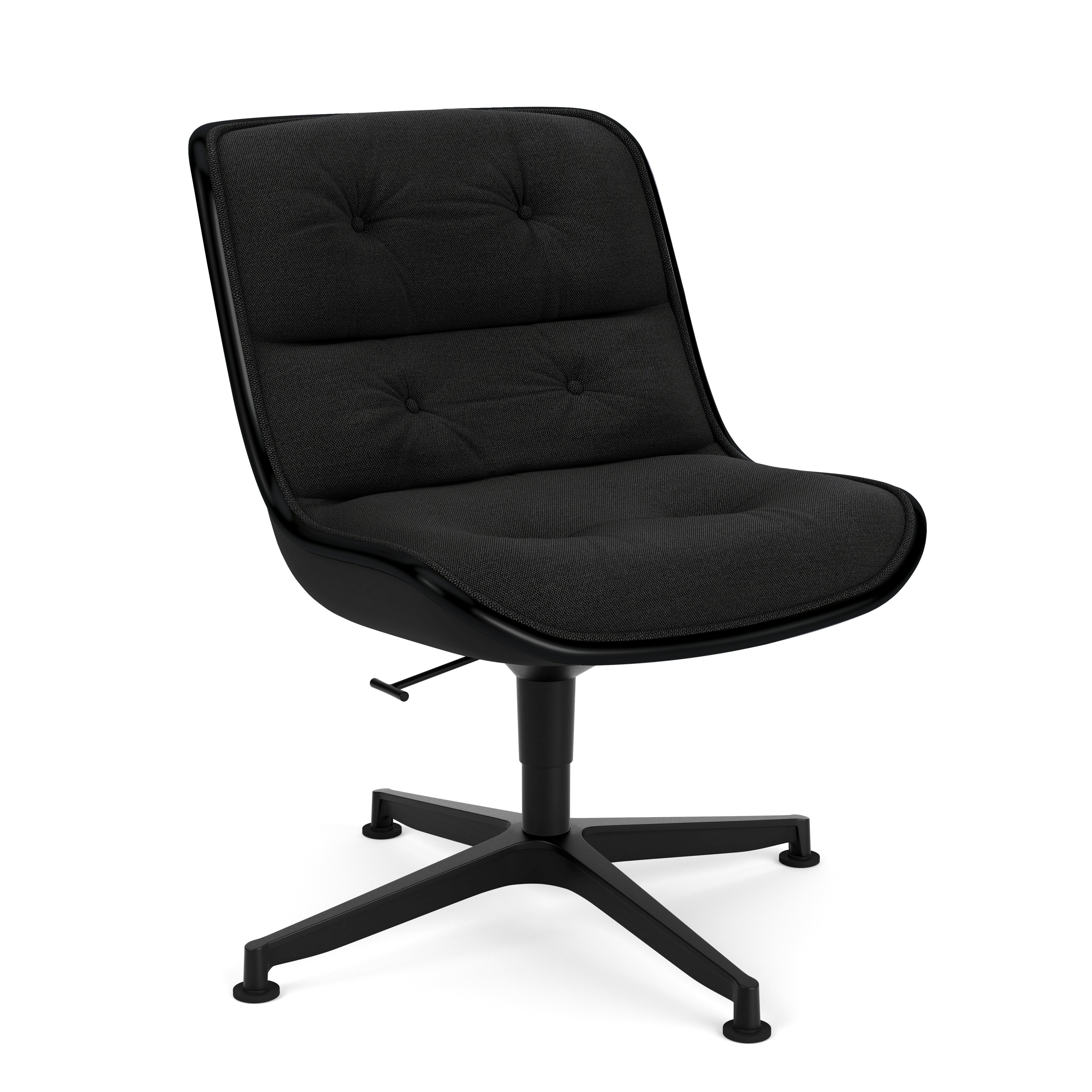 Pollock Executive Side Chair - 4 Star, Black, Hourglass,  Caviar