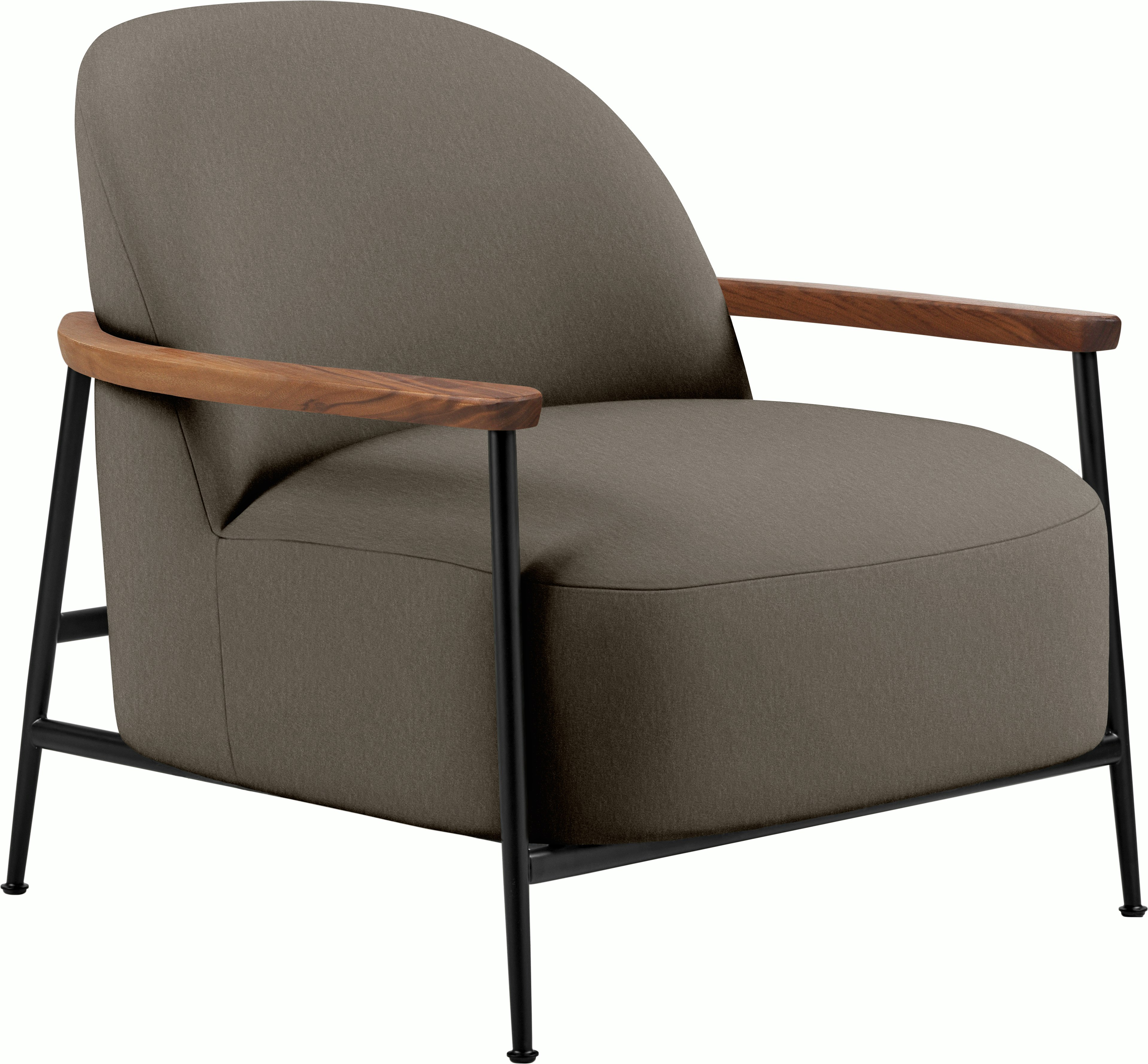 A Sejour Lounge Chair in Lupo viewed from an angle.
