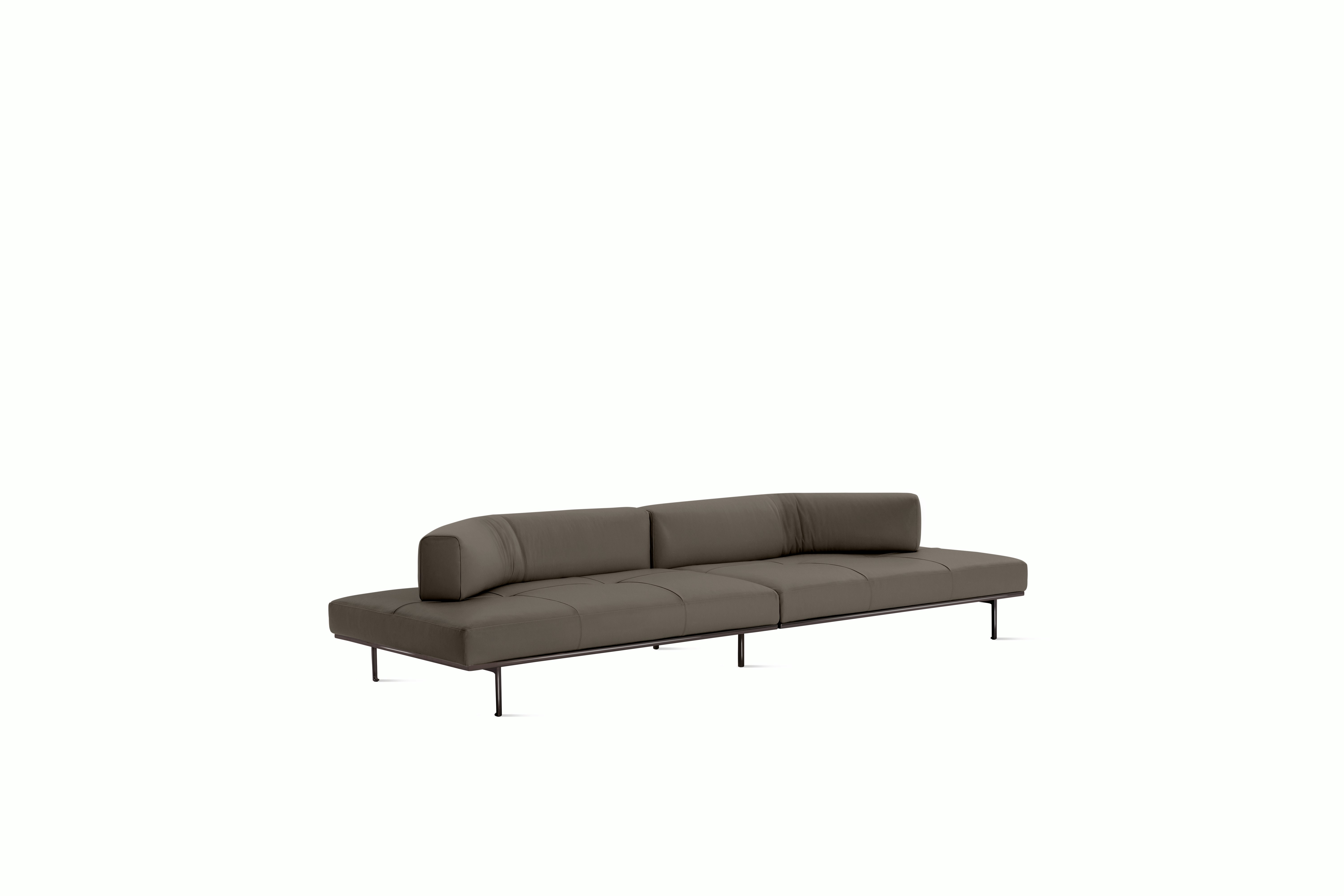 Matic Sofa - MH07 Config  Sofa,  Quilted,  Volo Leather,  Mink,  Charcoal