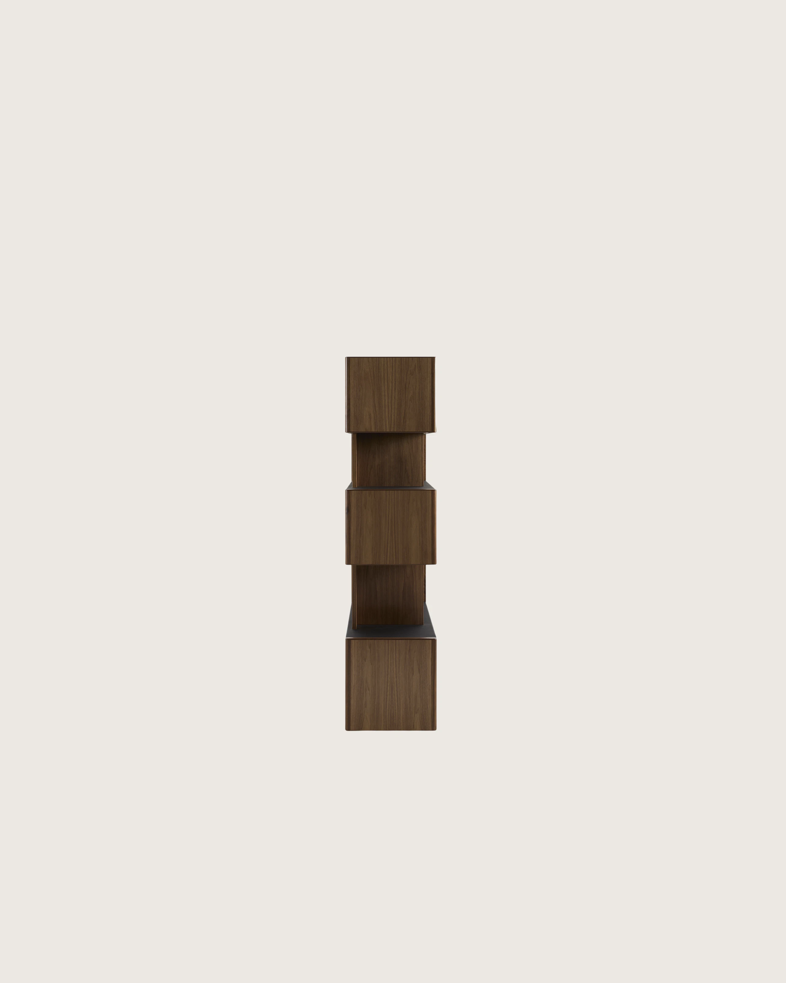 New Canaan High Bookshelf - black, walnut